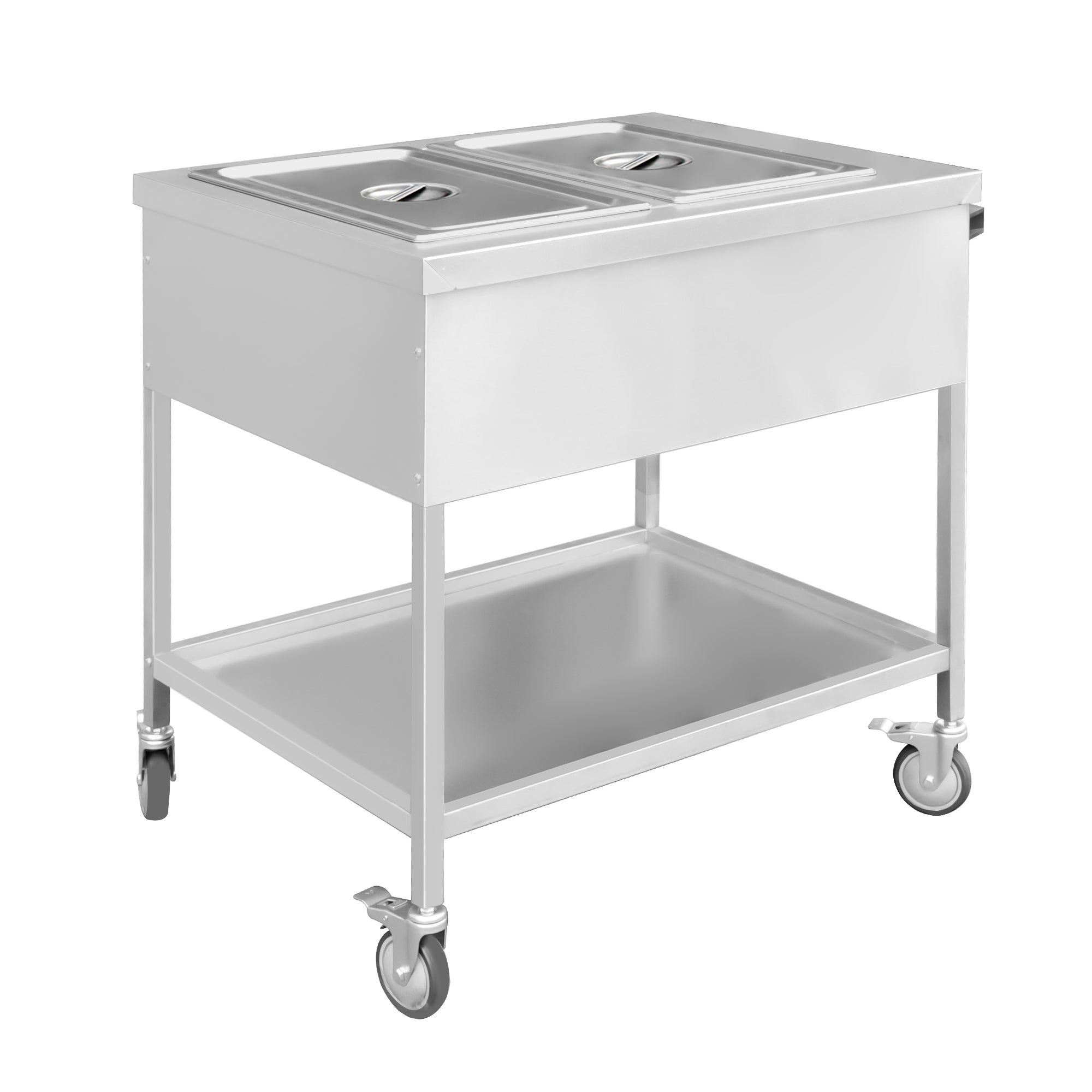 Bainmarie thermal trolley - 2x GN 1/1 - with the possibility of separate heating