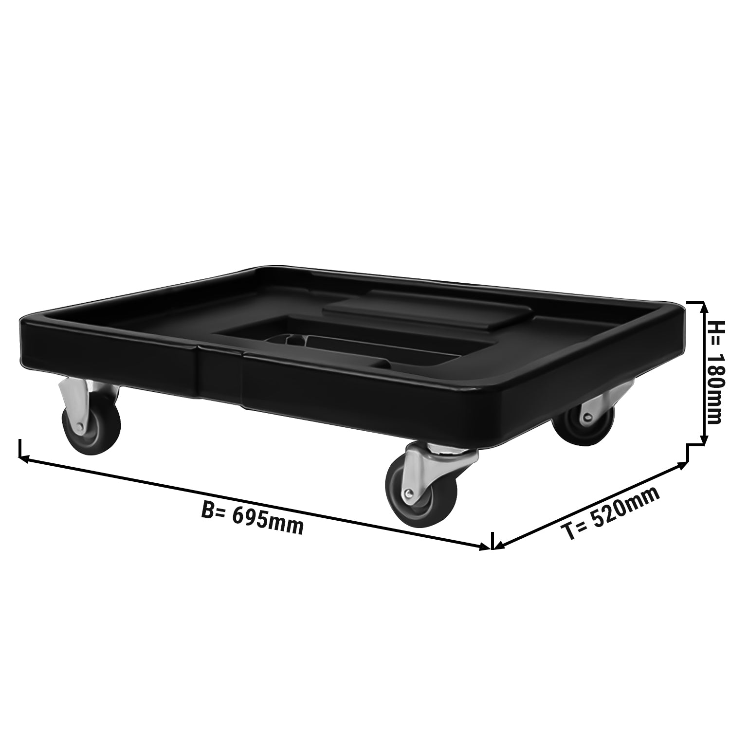 Transport trolley for thermal boxes - 60 x 40 cm