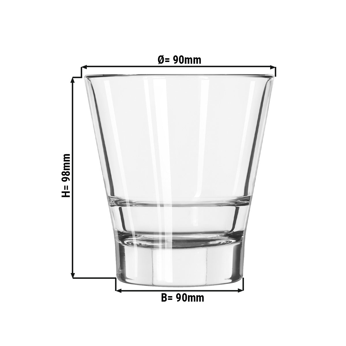 (12 pieces) SAO PAULO - Universal drinking glass - 26.6 cl - Transparent