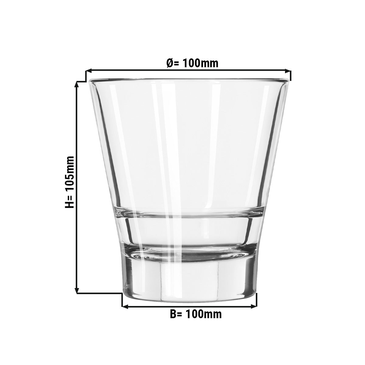 (12 броя) Универсална чаша за пиене - SAO PAULO - 355 ml - Прозрачна