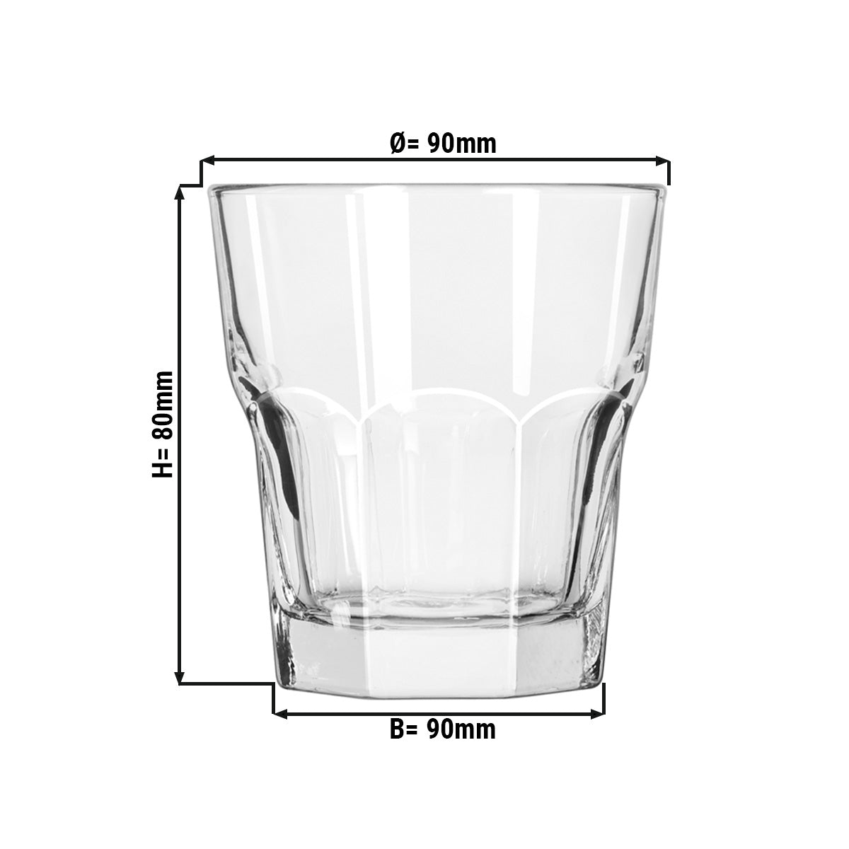 (12 pieces) PRAGUE - Universal drinking glass - 29 cl - transparent