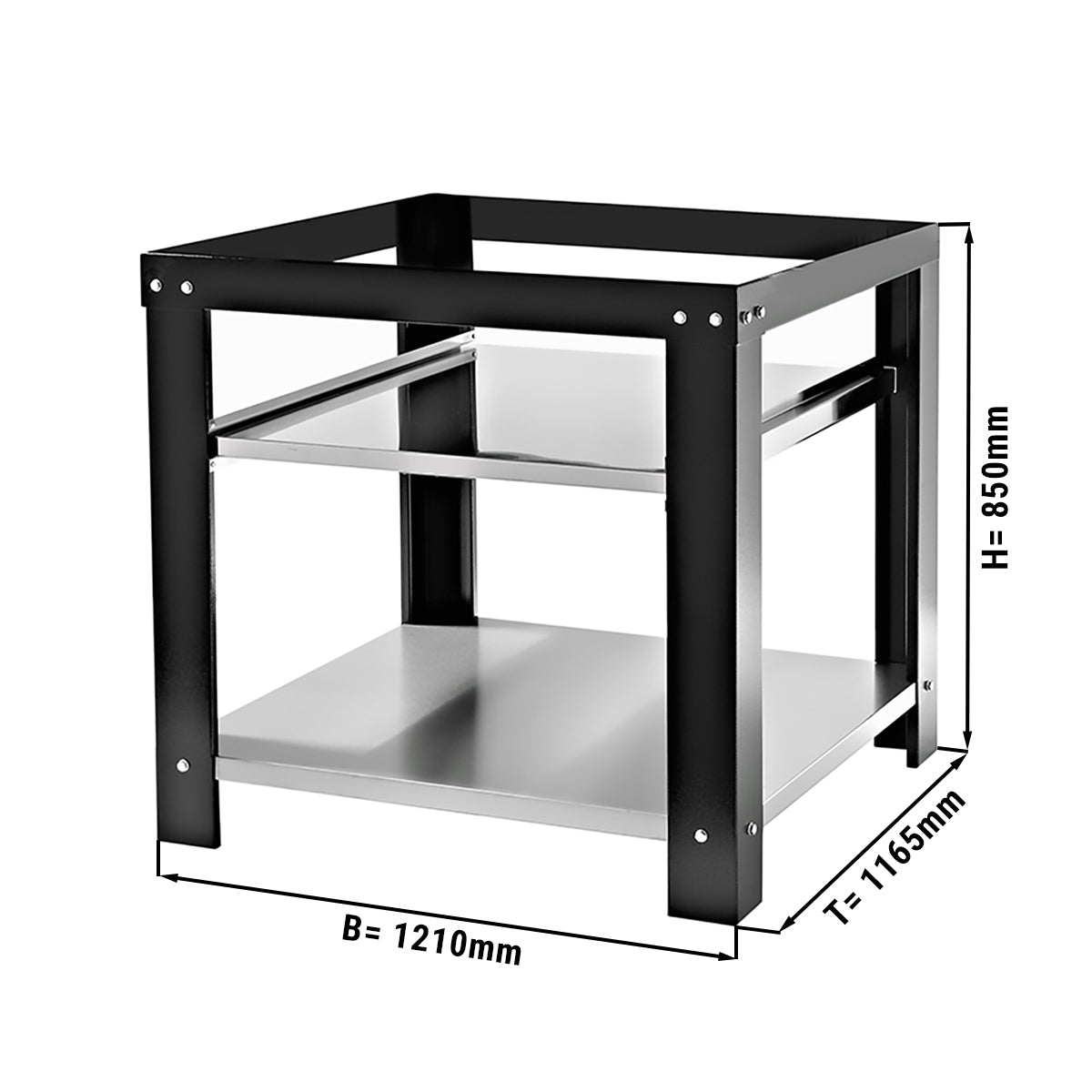 Bottom rack for pizza oven