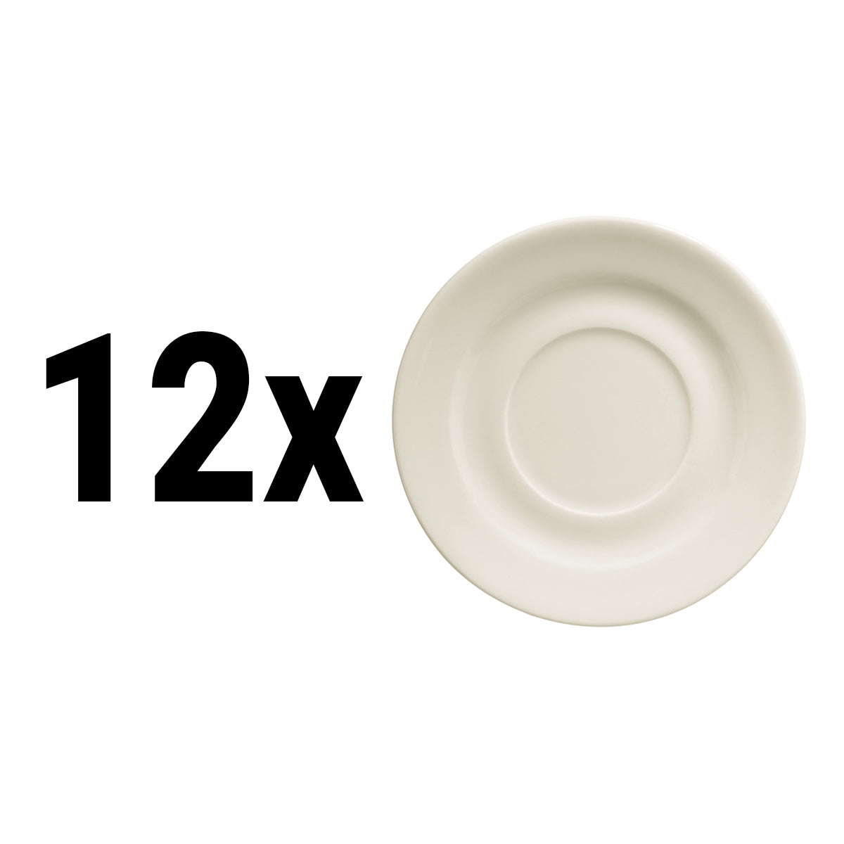 (12 pieces) PERA cream - saucer