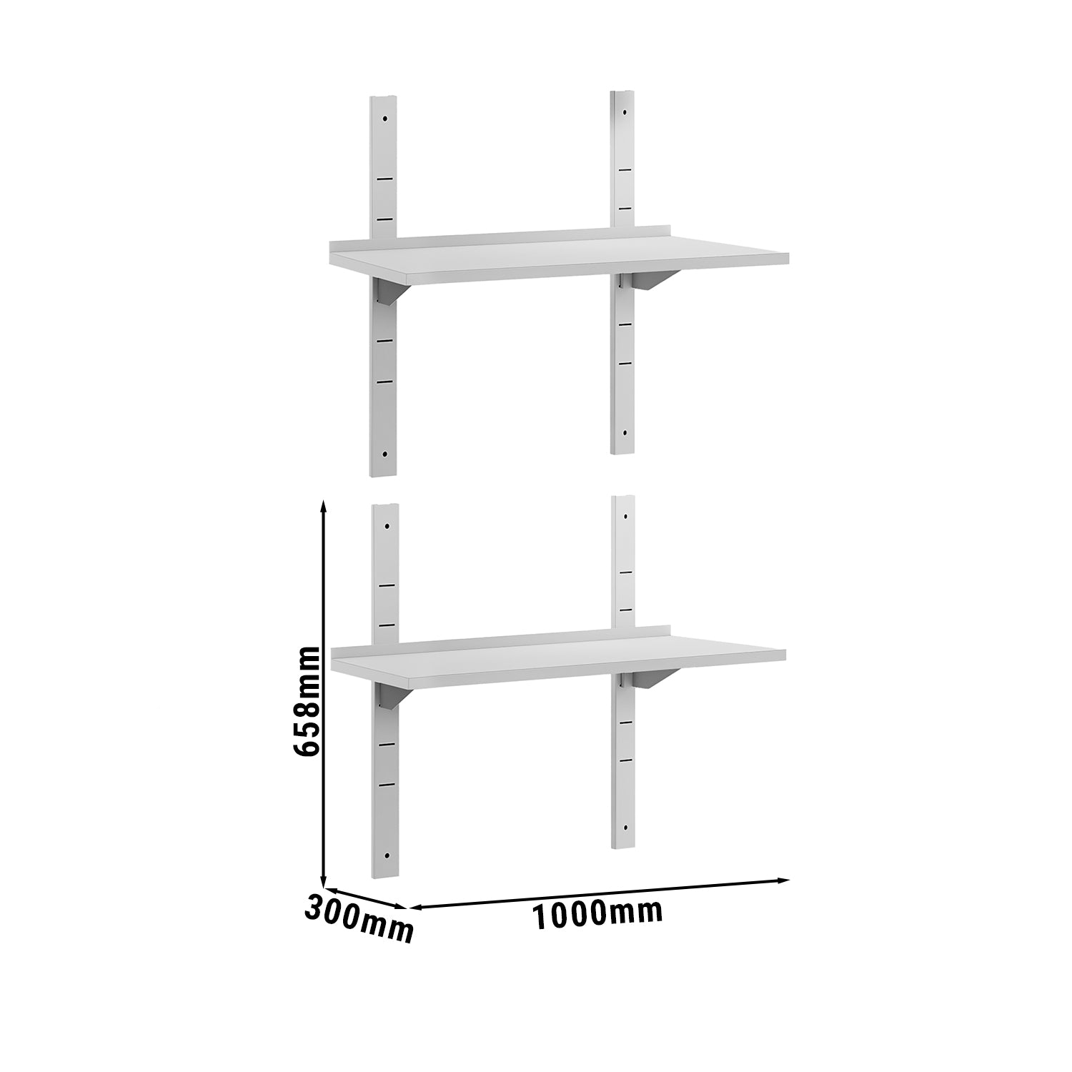 Wall shelf ECO 1.0 m - c 2 floors