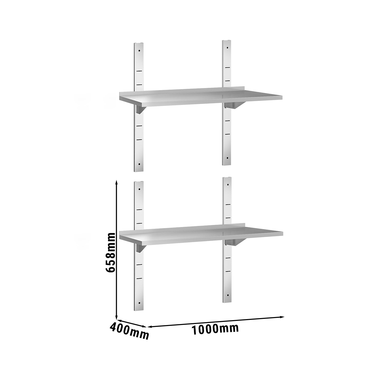 Wall shelf 1.0 m - c 2 floors