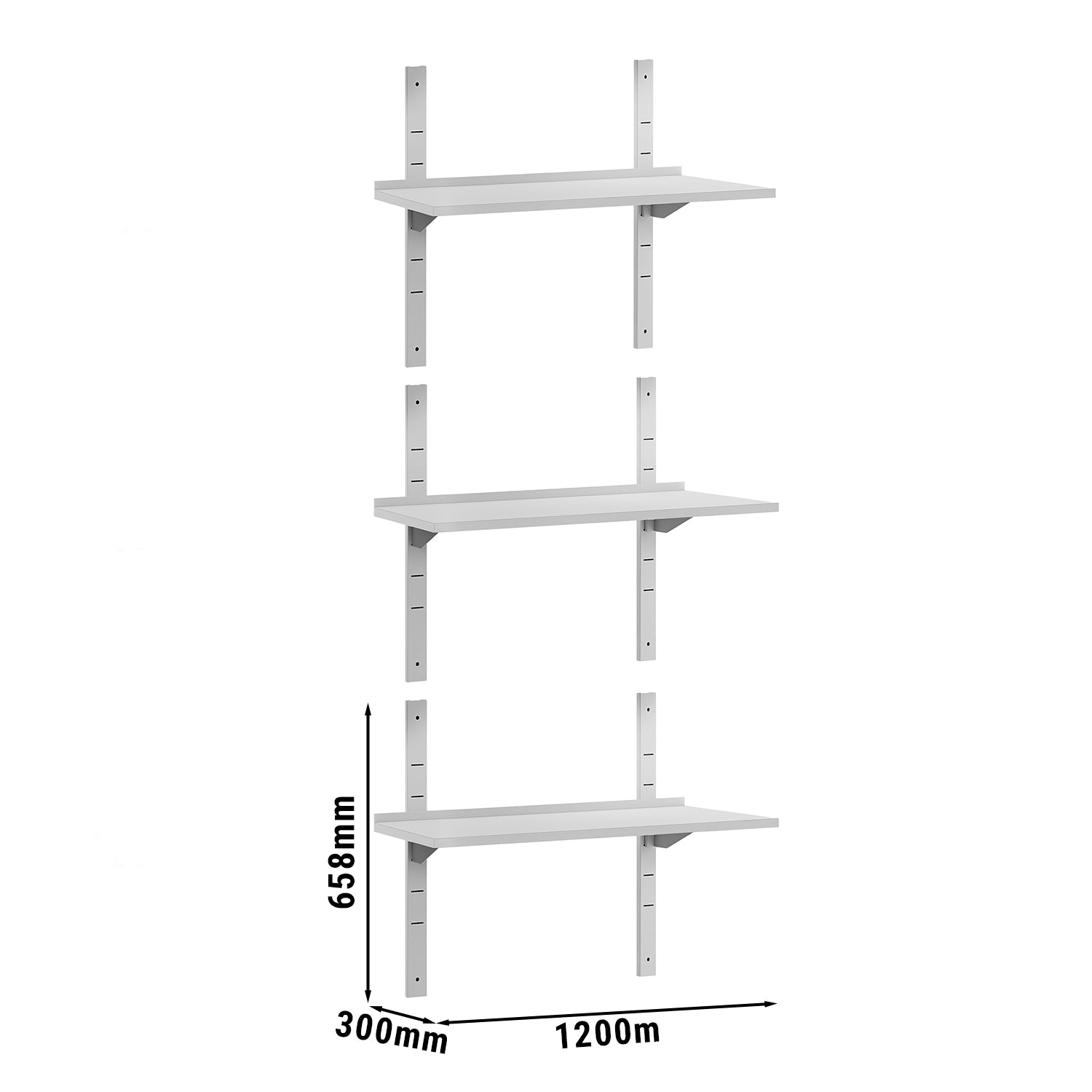 Wall shelf ECO 1.2 m - c 3 floors