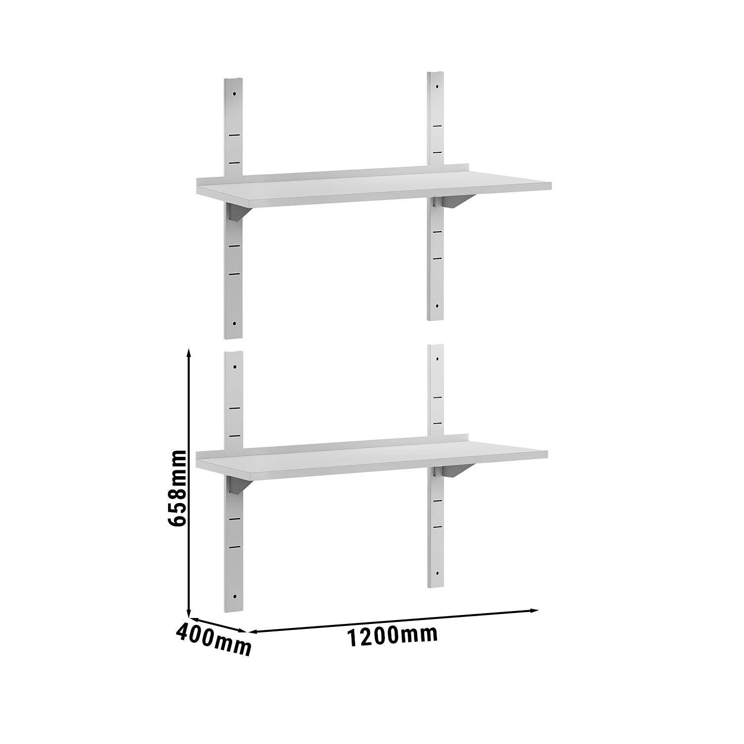 Wall shelf ECO 1.2 m - c 2 floors