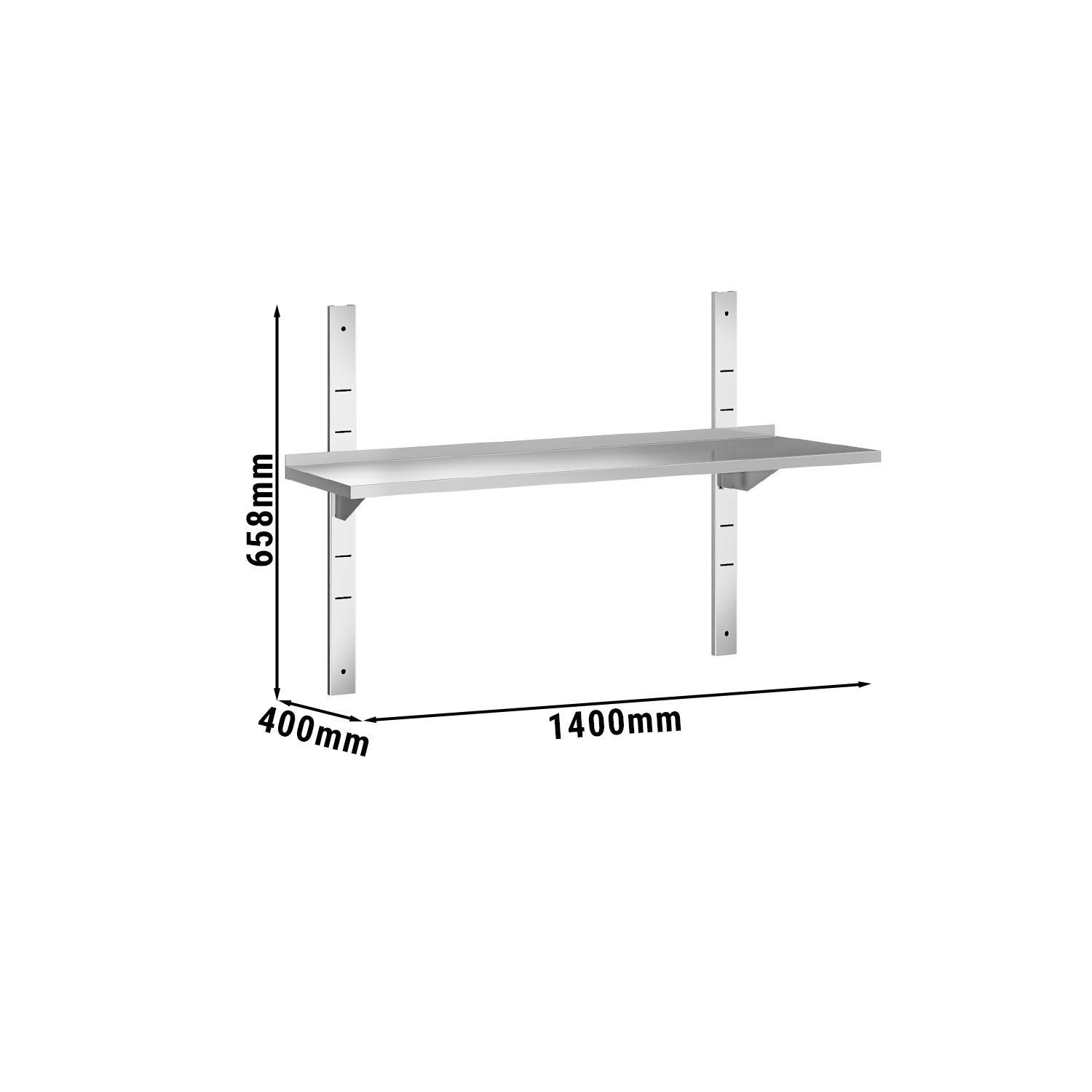 Стенна етажерка 1,4 m - c 1 етаж