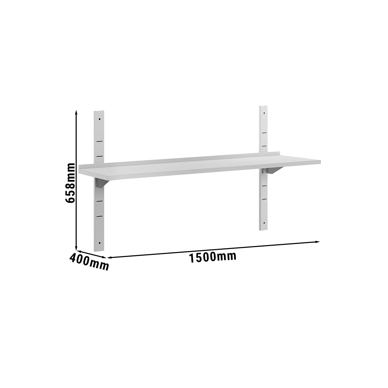 Wall shelf ECO 1.5 m - c 1 floor