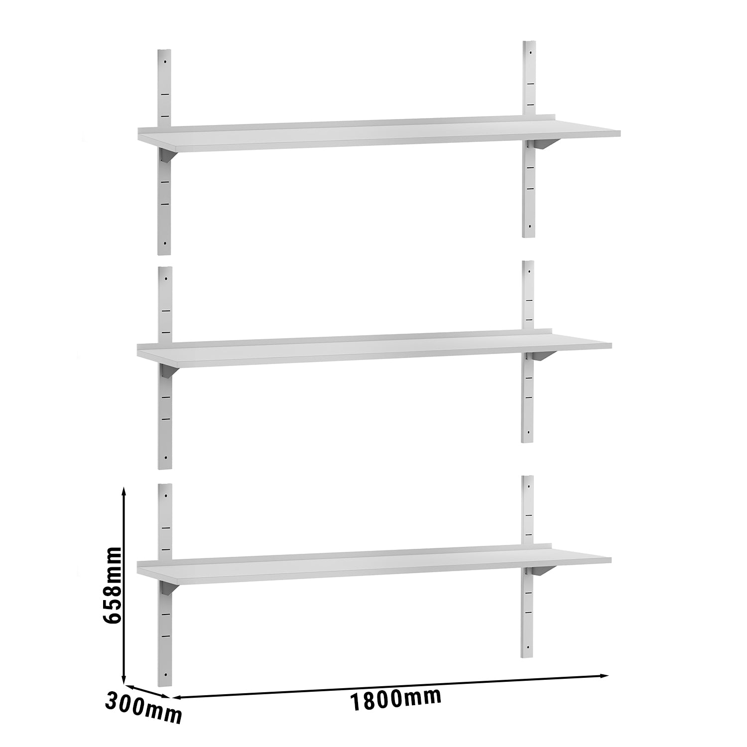 Wall shelf ECO 1.8 m - c 3 floors