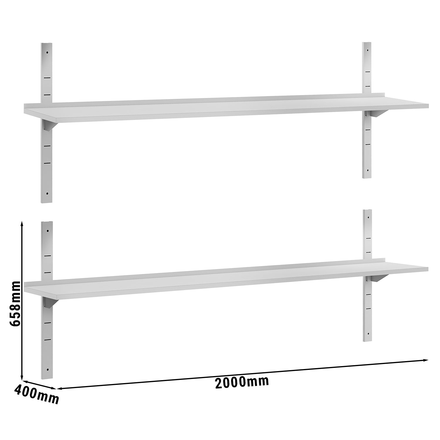 Wall shelf ECO 2.0 m - c 2 floors