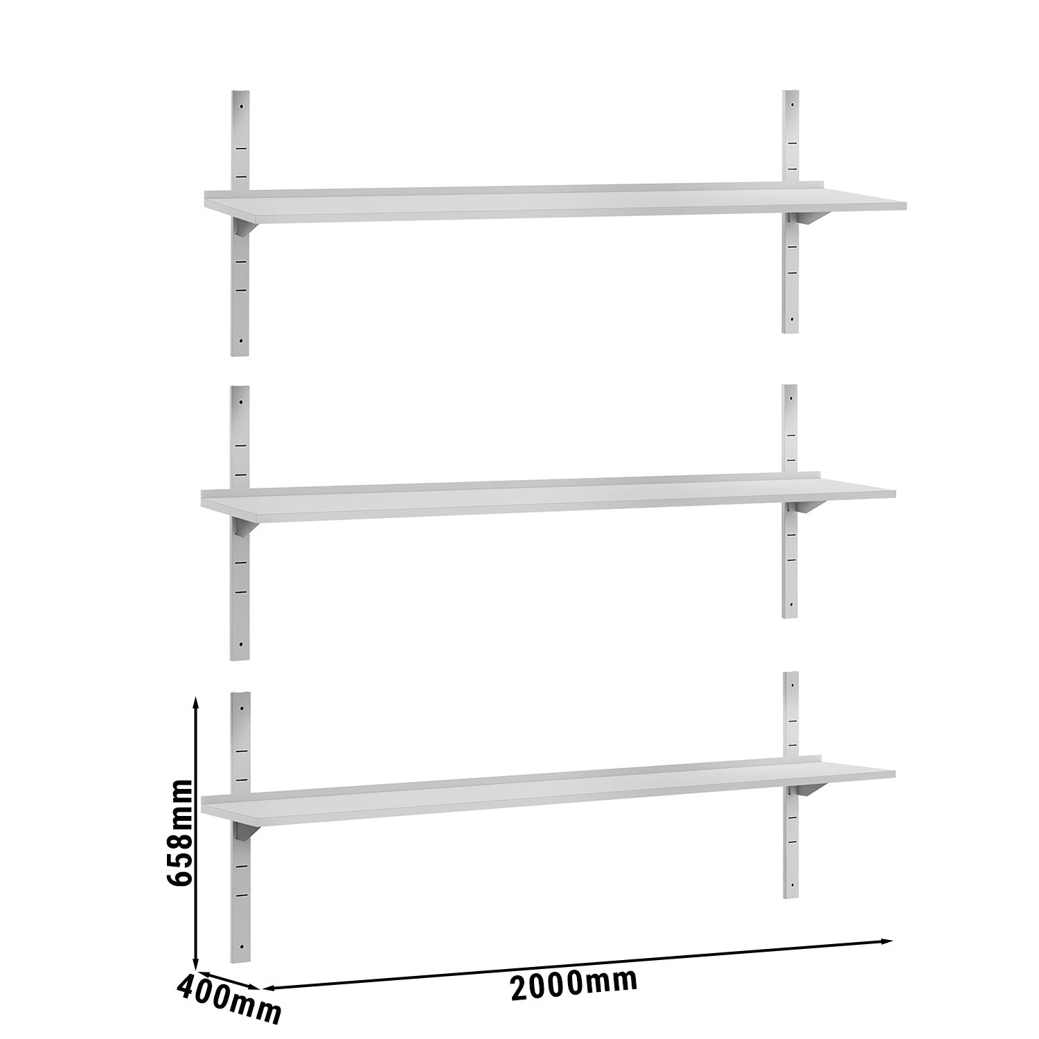 Wall shelf ECO 2.0 m - c 3 floors