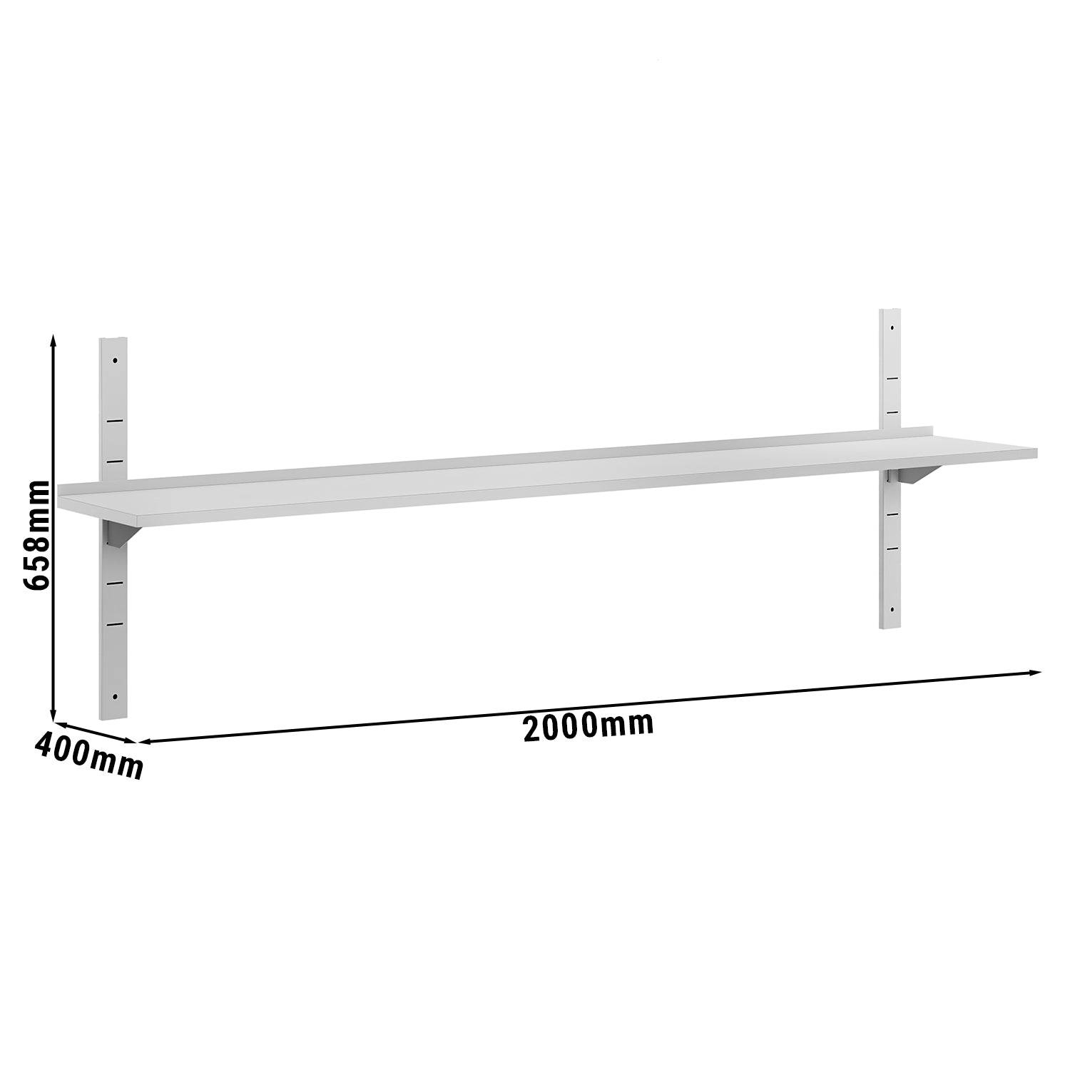 Wall shelf ECO 2.0 m - c 1 floor