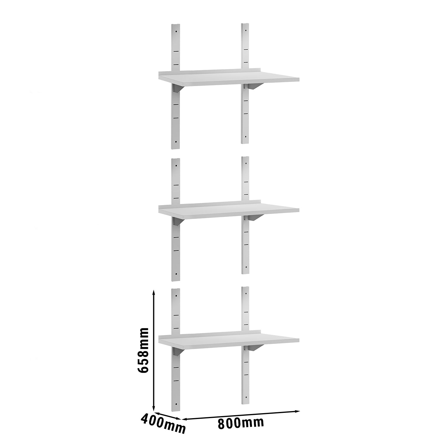 Wall shelf ECO 0.8 m - c 3 floors