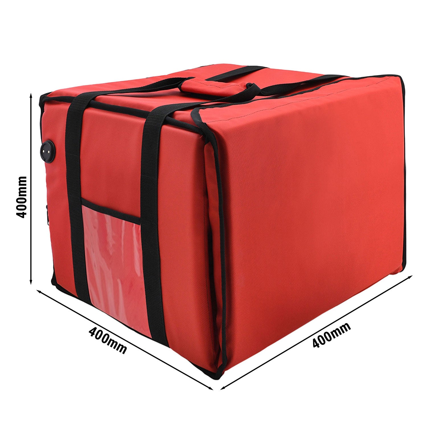 WarmBag/ Pizzabag PRO - 40 x 40 x 40 cm - електрически нагреваема - червена