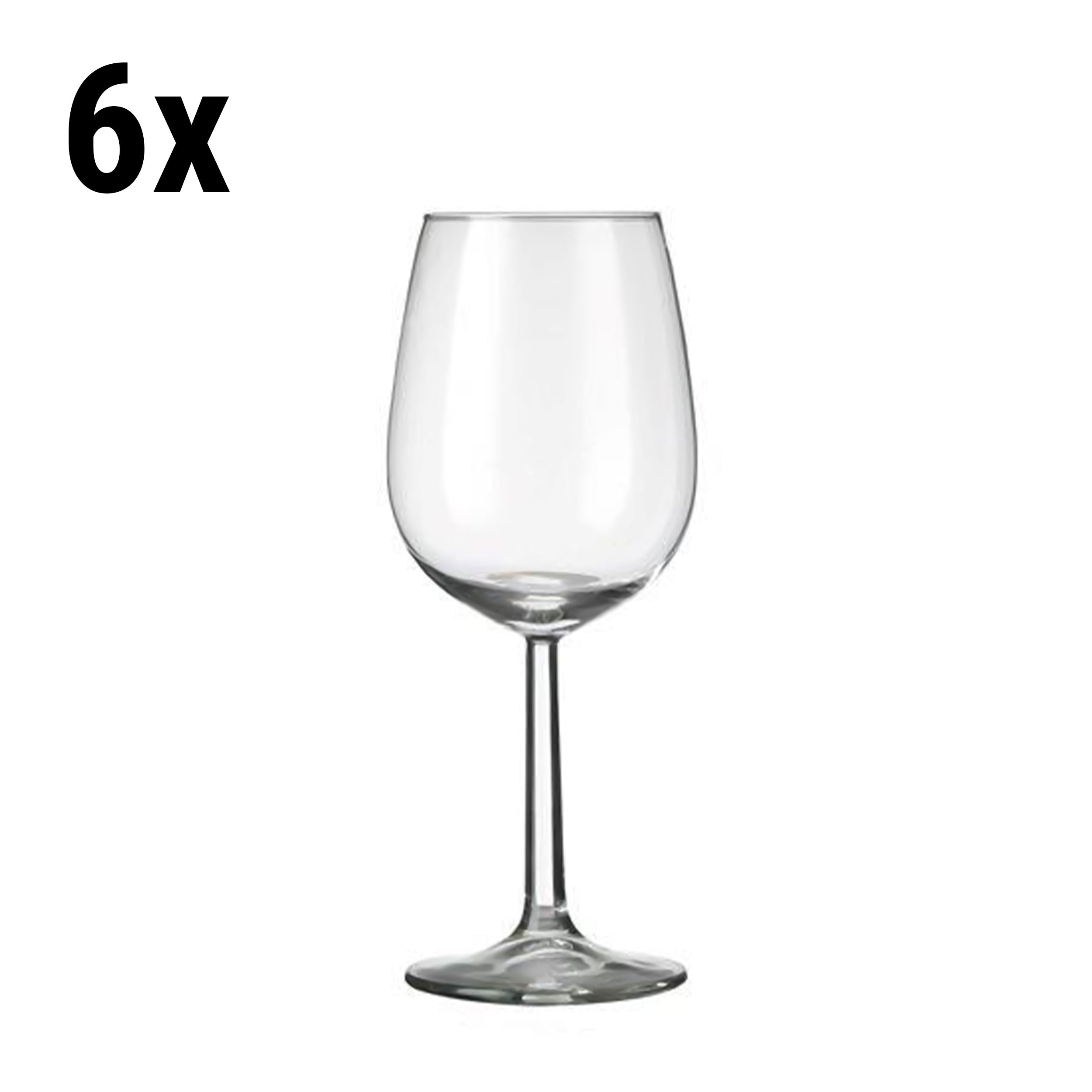 (6 pieces) Wine glass - VENICE - 350 ml - Transparent