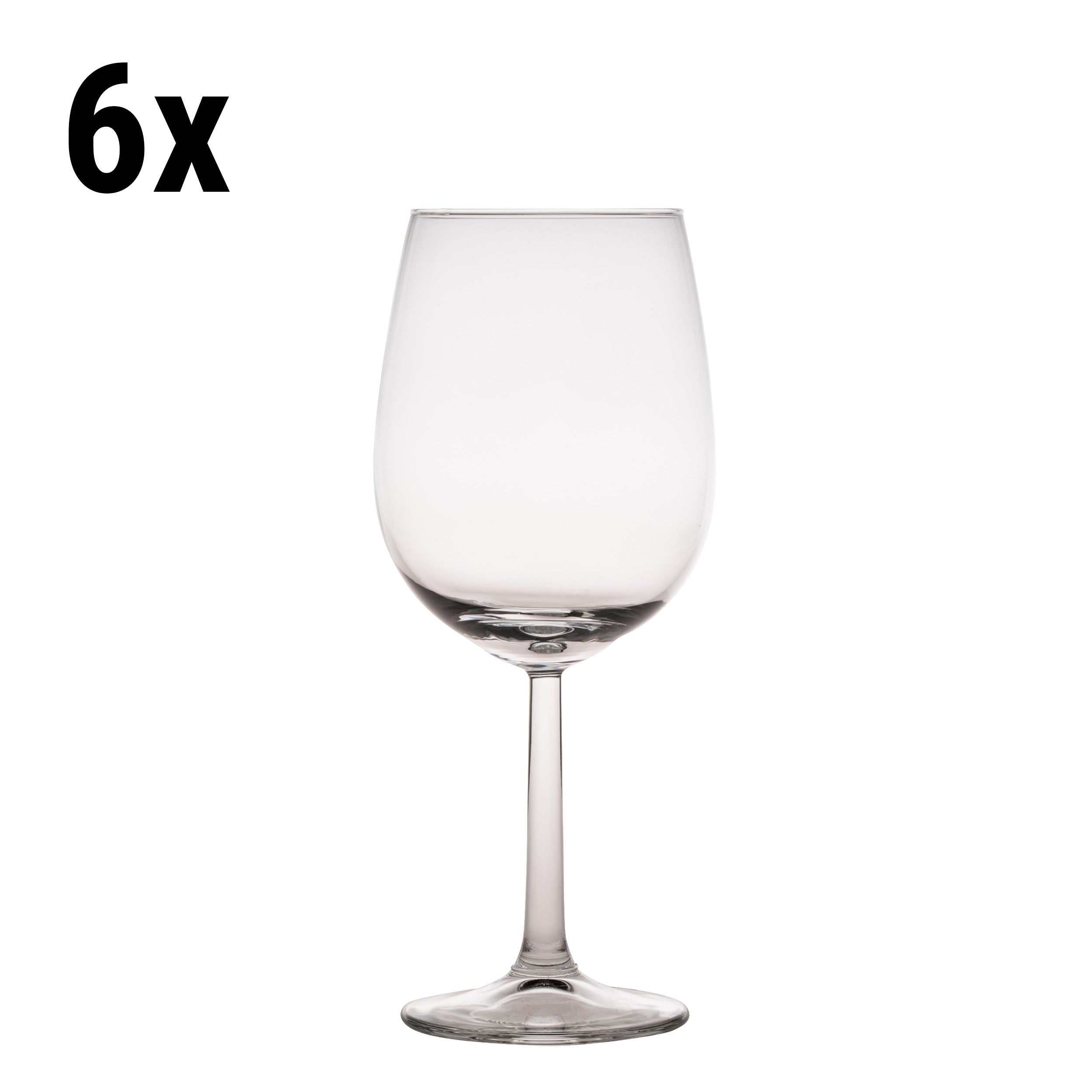 (6 pieces) Wine glass - VENICE - 450 ml - Transparent