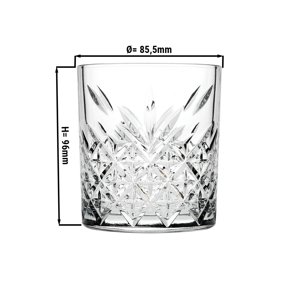 MOSCOW whiskey glass 350ml (set of 12 pcs)