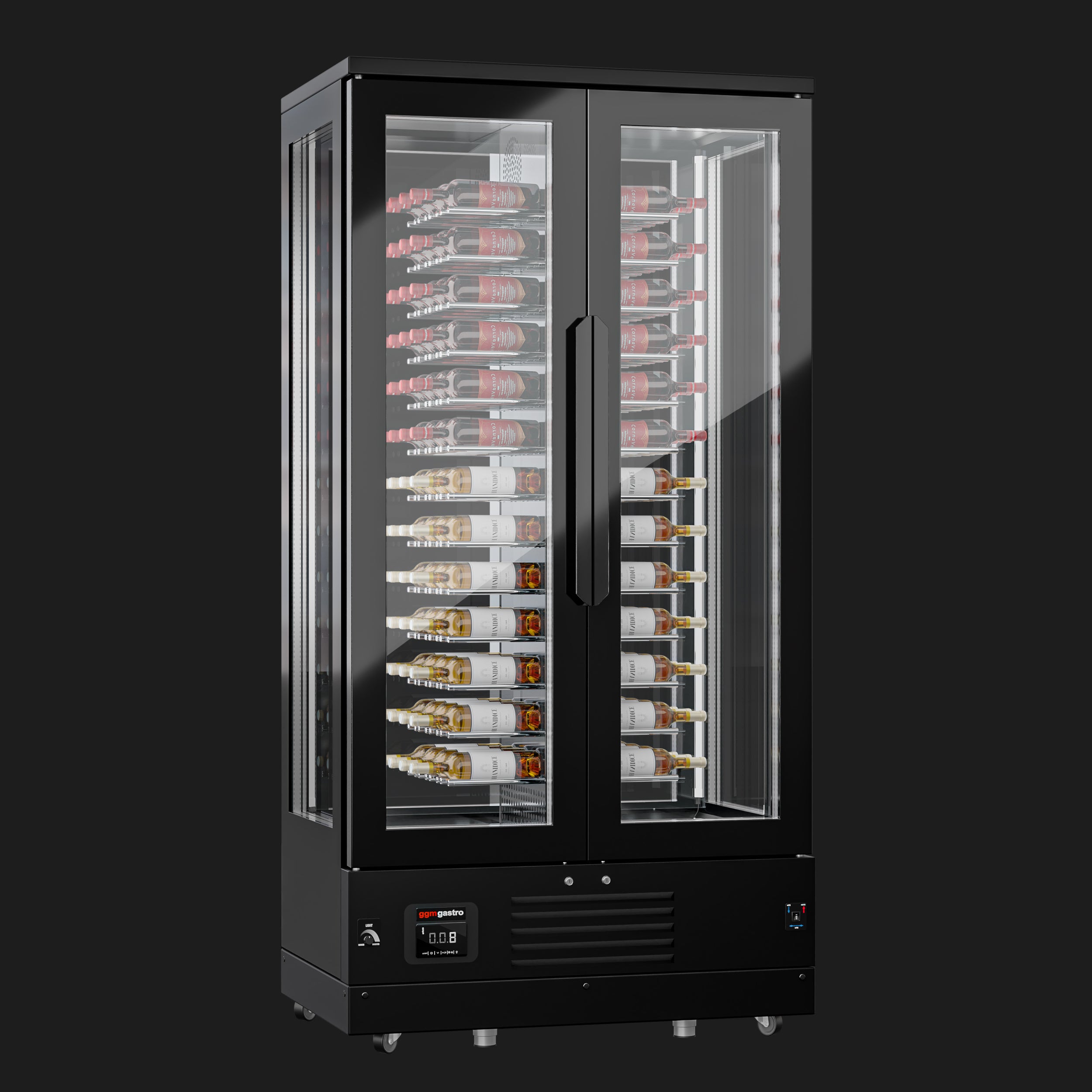 Wine cooler - 1.0 x 0.61 - with 2 glass doors