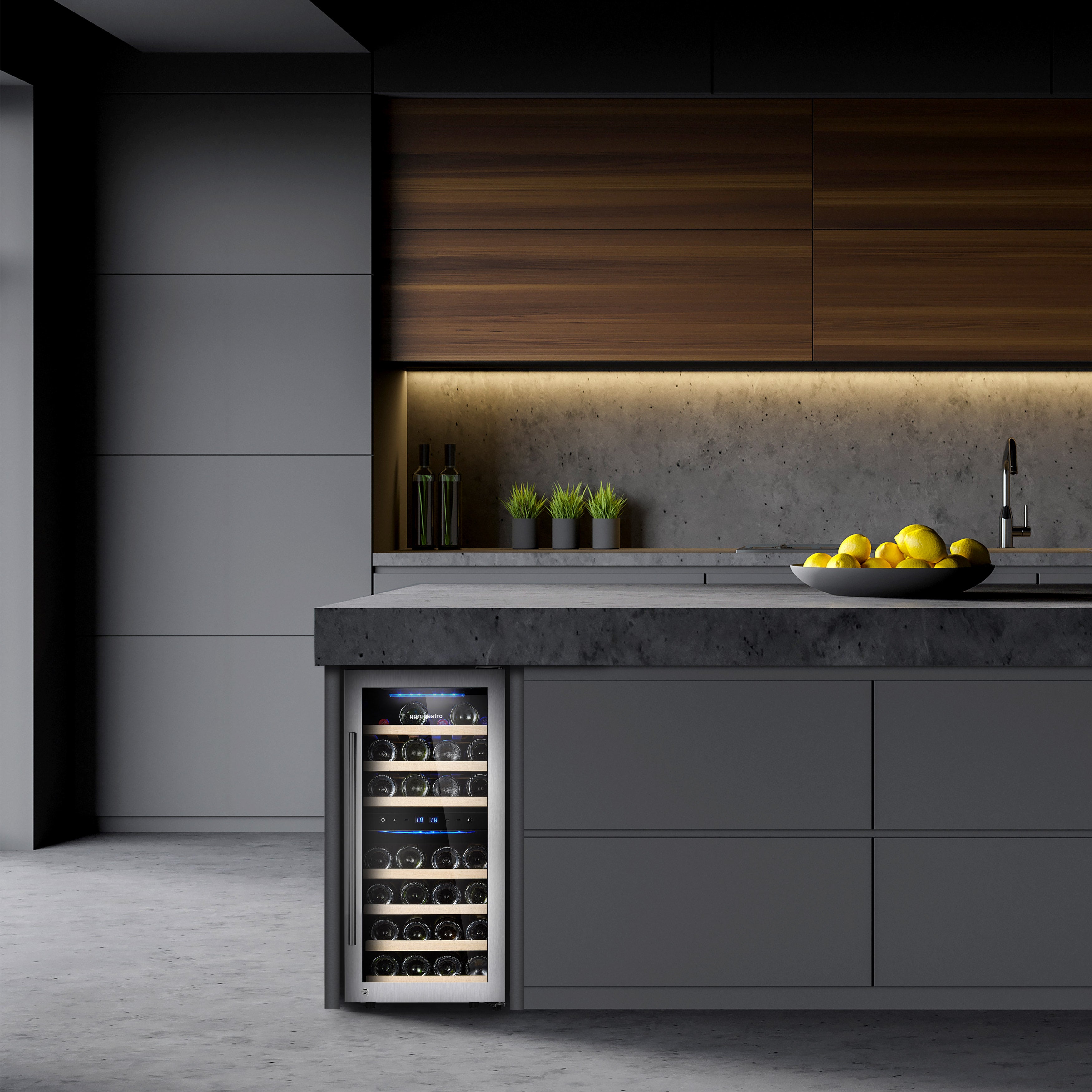 Wine refrigerator - 2 climate zones - 89 liters - max. 33 bottles