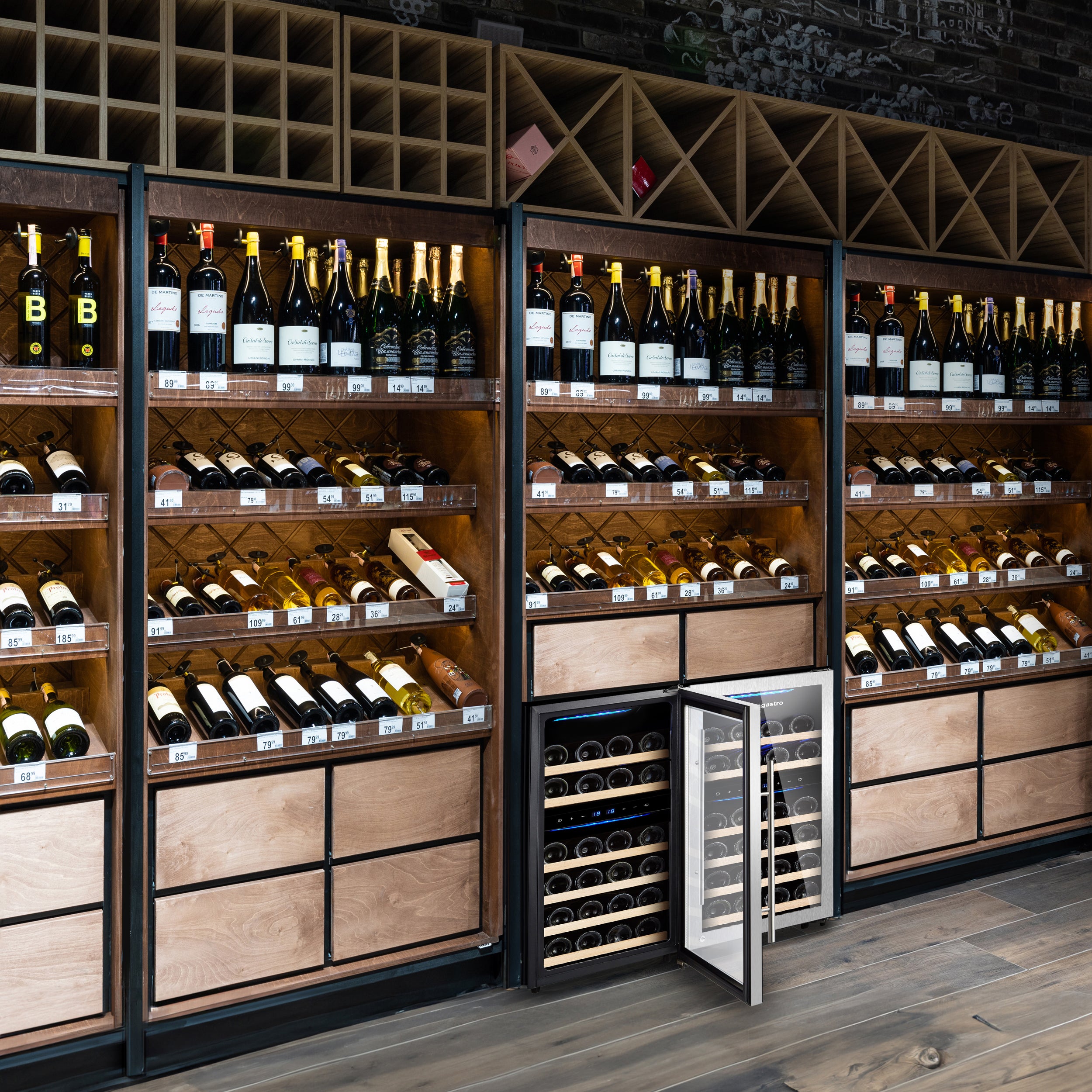 Wine refrigerator - 2 climate zones - 89 liters - max. 33 bottles