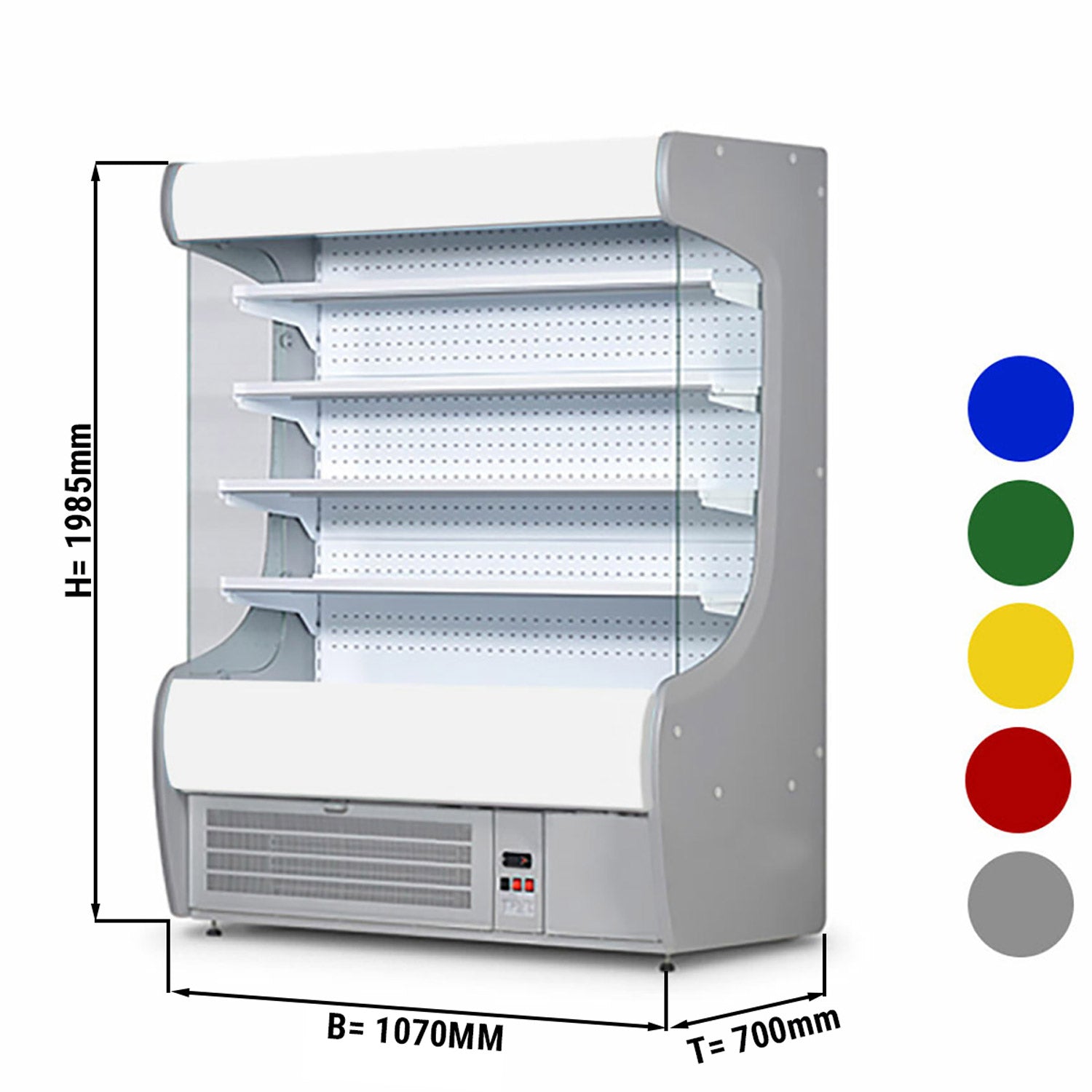 Wall cooling shelf - 1.0 x 0.7 m - with 4 shelves