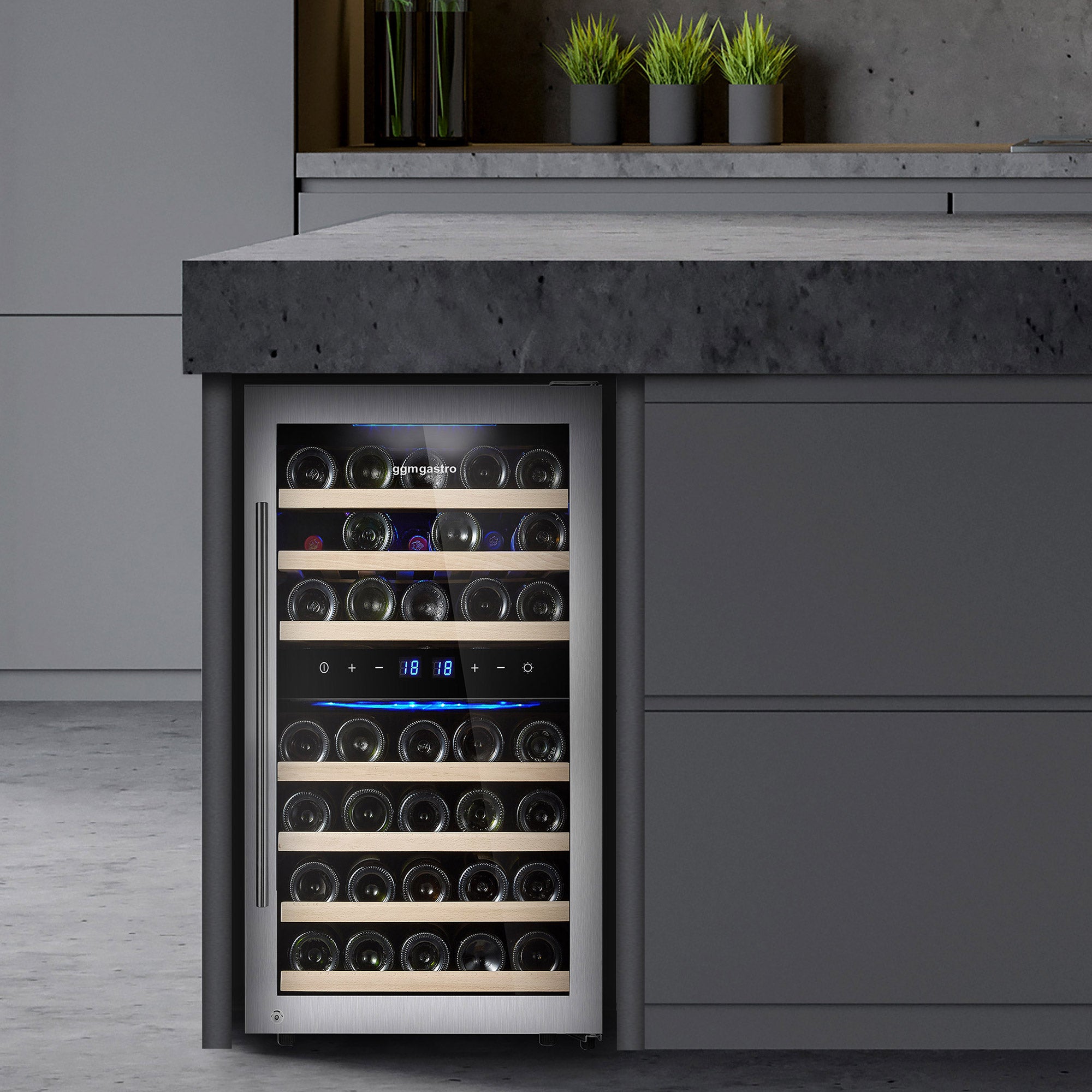 Хладилник за вино - 2 климатични зони - 108 литра - макс. 45 бутилки