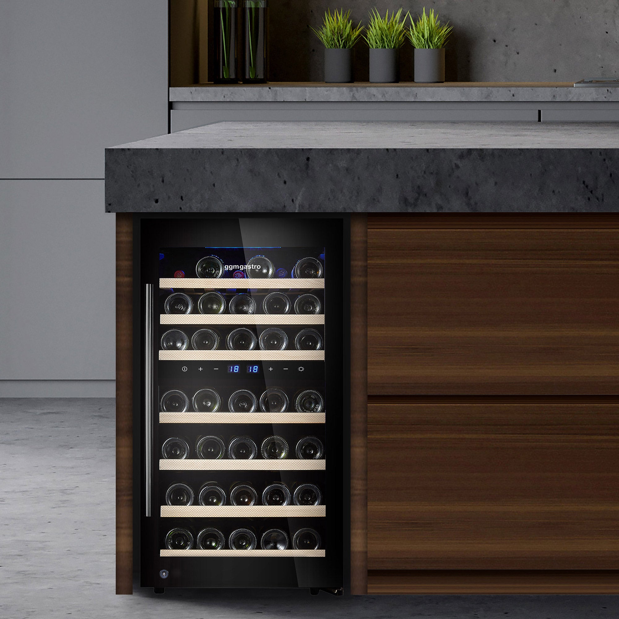 Wine refrigerator - 108 liters - black / with 2 climate zones