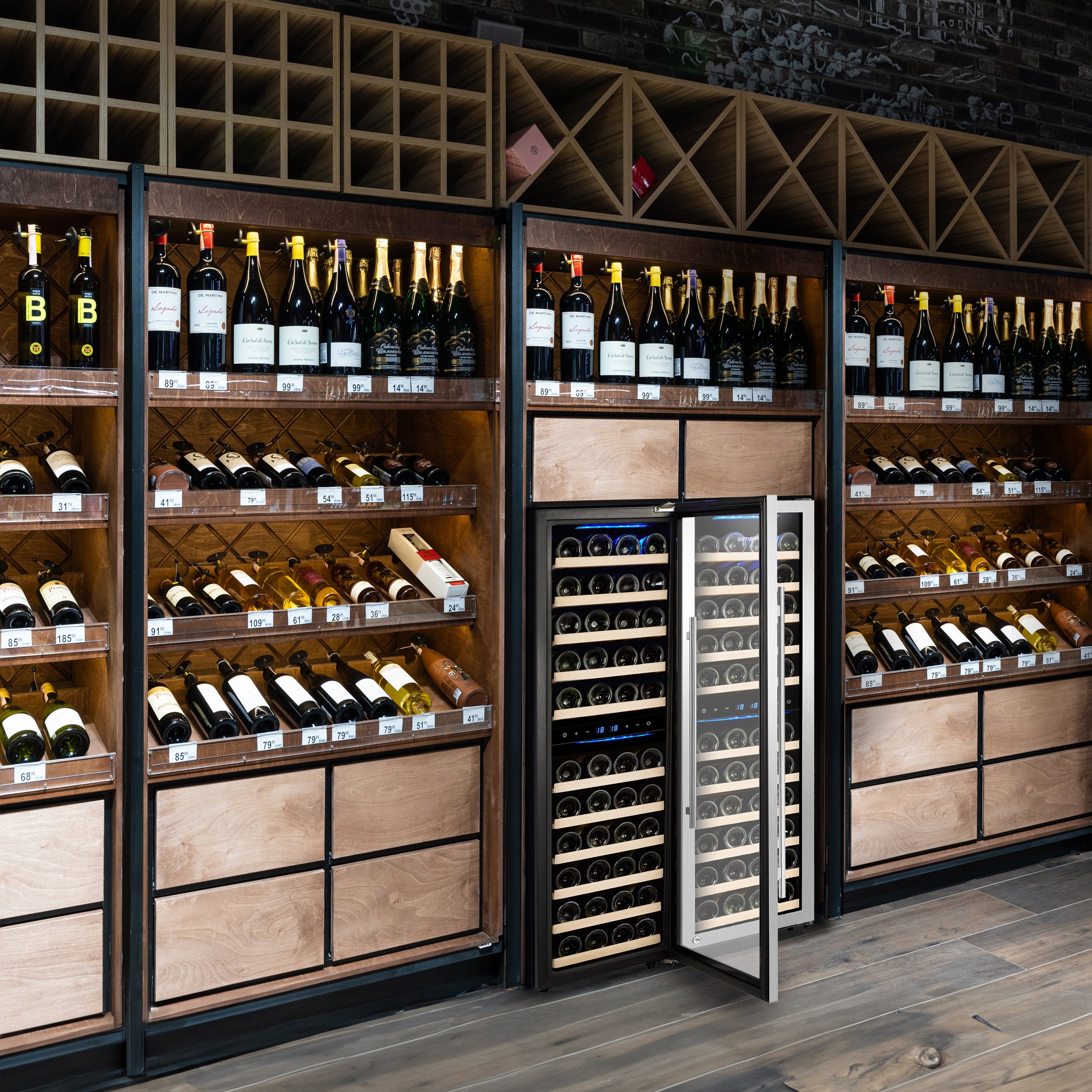 Wine refrigerator - 2 climate zones - 139 liters - max. 53 bottles