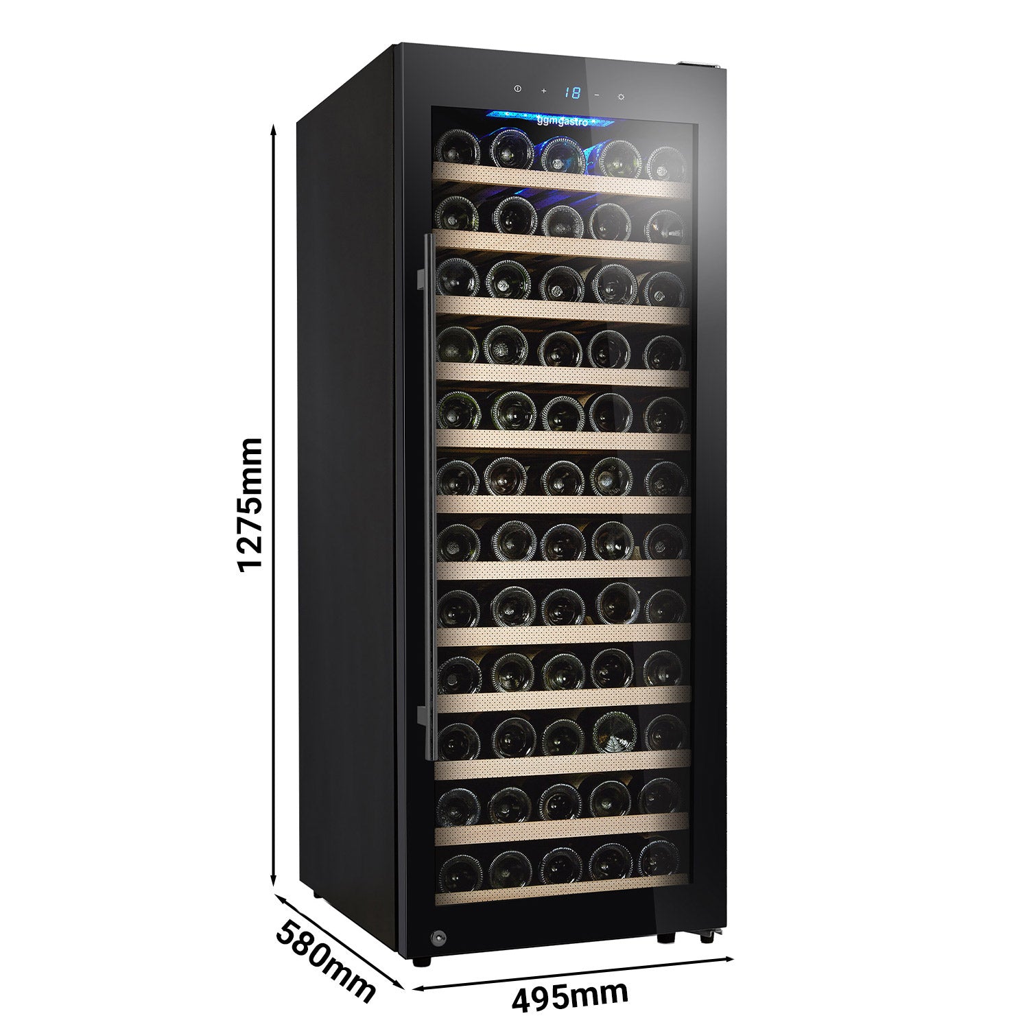 Wine refrigerator - 200 liters - black / with 1 climate zone