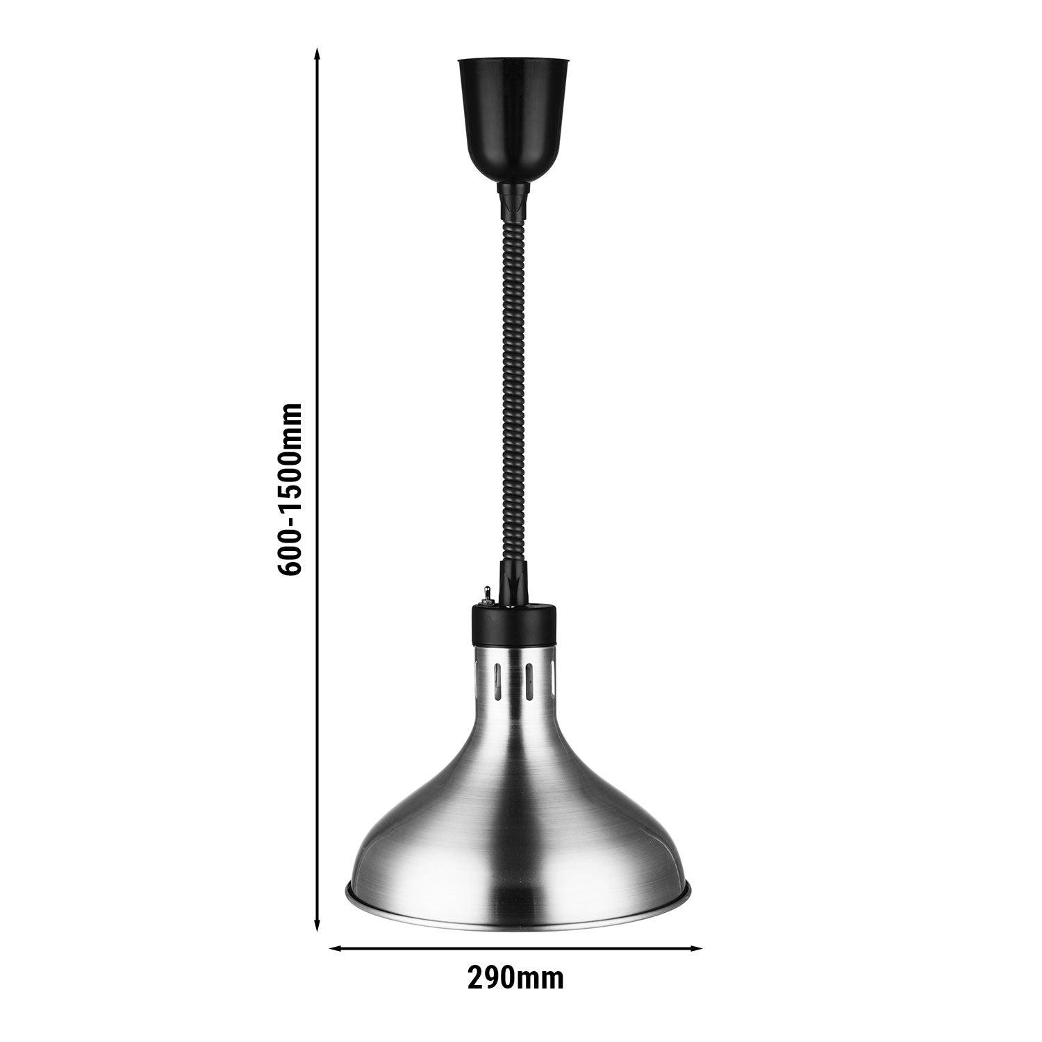 Heat lamp - Ø 290 mm - black