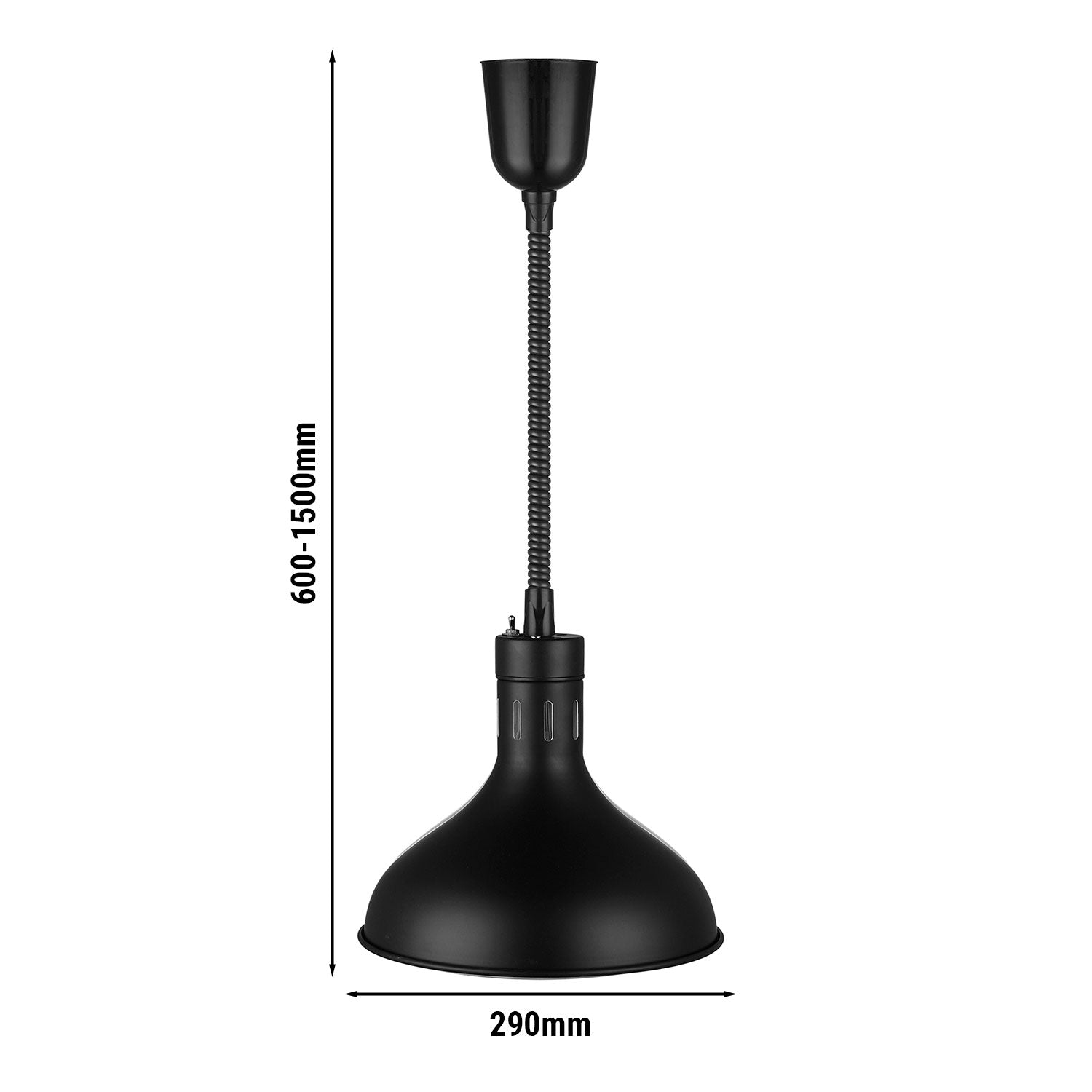 Heat lamp - Ø 290 mm - black