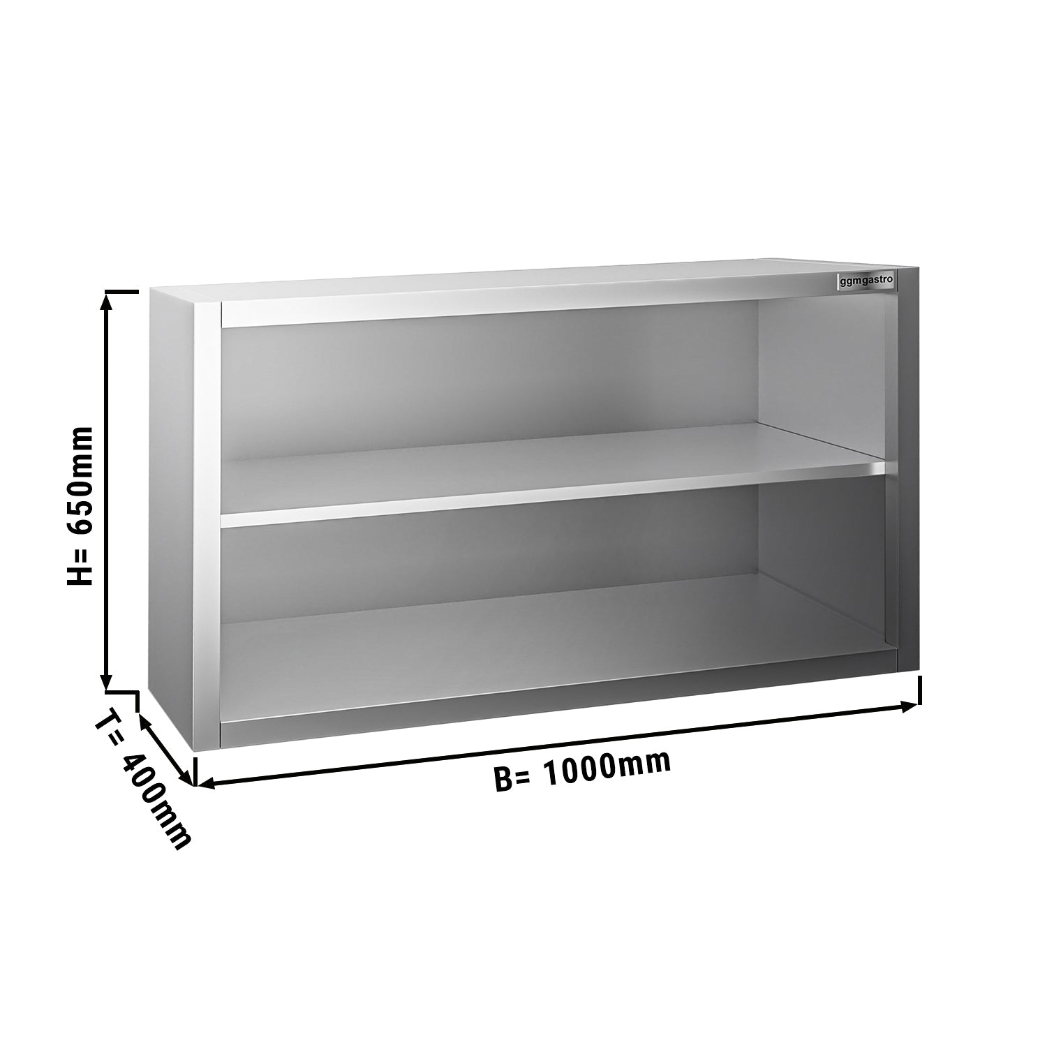 Wall mounted cabinet 1.0 m - 0.65 m high - without sliding door