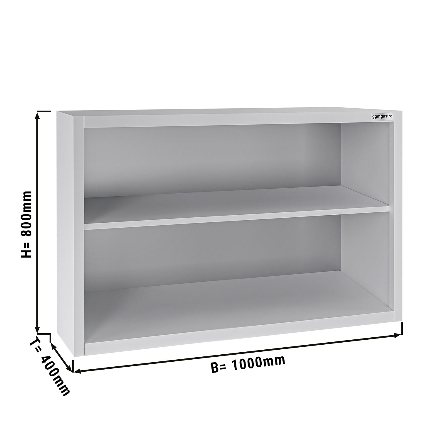 Wall-hung cabinet ECO - 1.0 m - without sliding door 0.8 m high