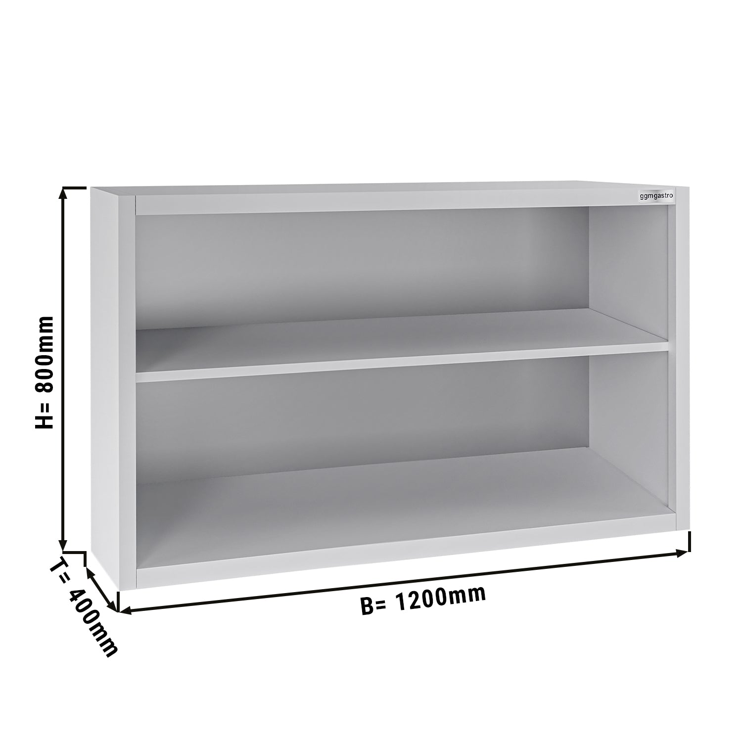 Wall-hung cabinet ECO - 1.2 m - without sliding door 0.8 m high