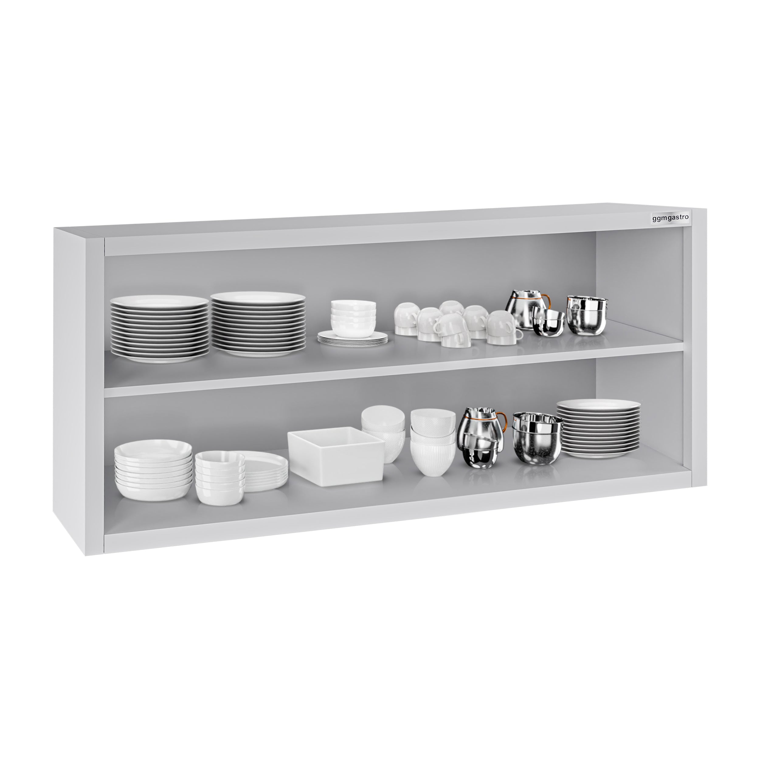 ECO stainless steel wall cabinet - 1400 mm - without sliding door - height 650 mm