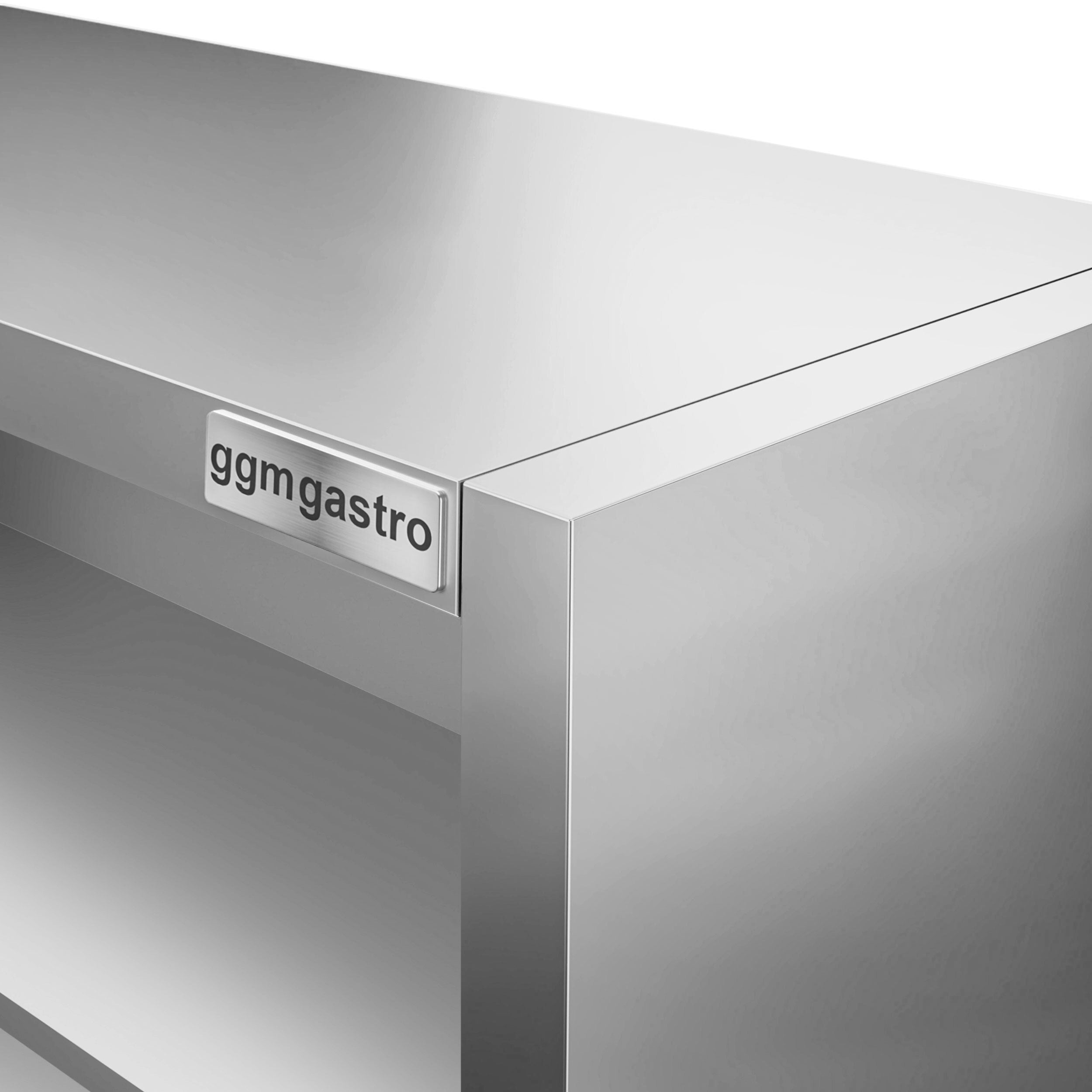 ECO stainless steel wall cabinet - 800 mm - without hinged door - height 650 mm