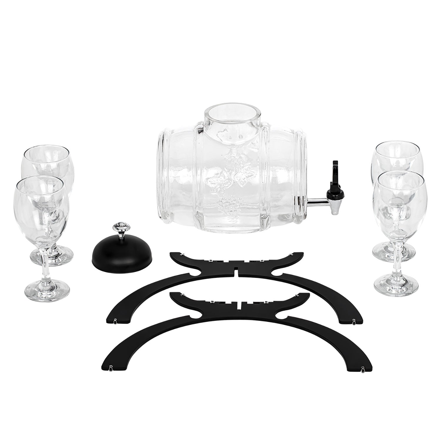 Wine dispenser - incl. 4 wine glasses