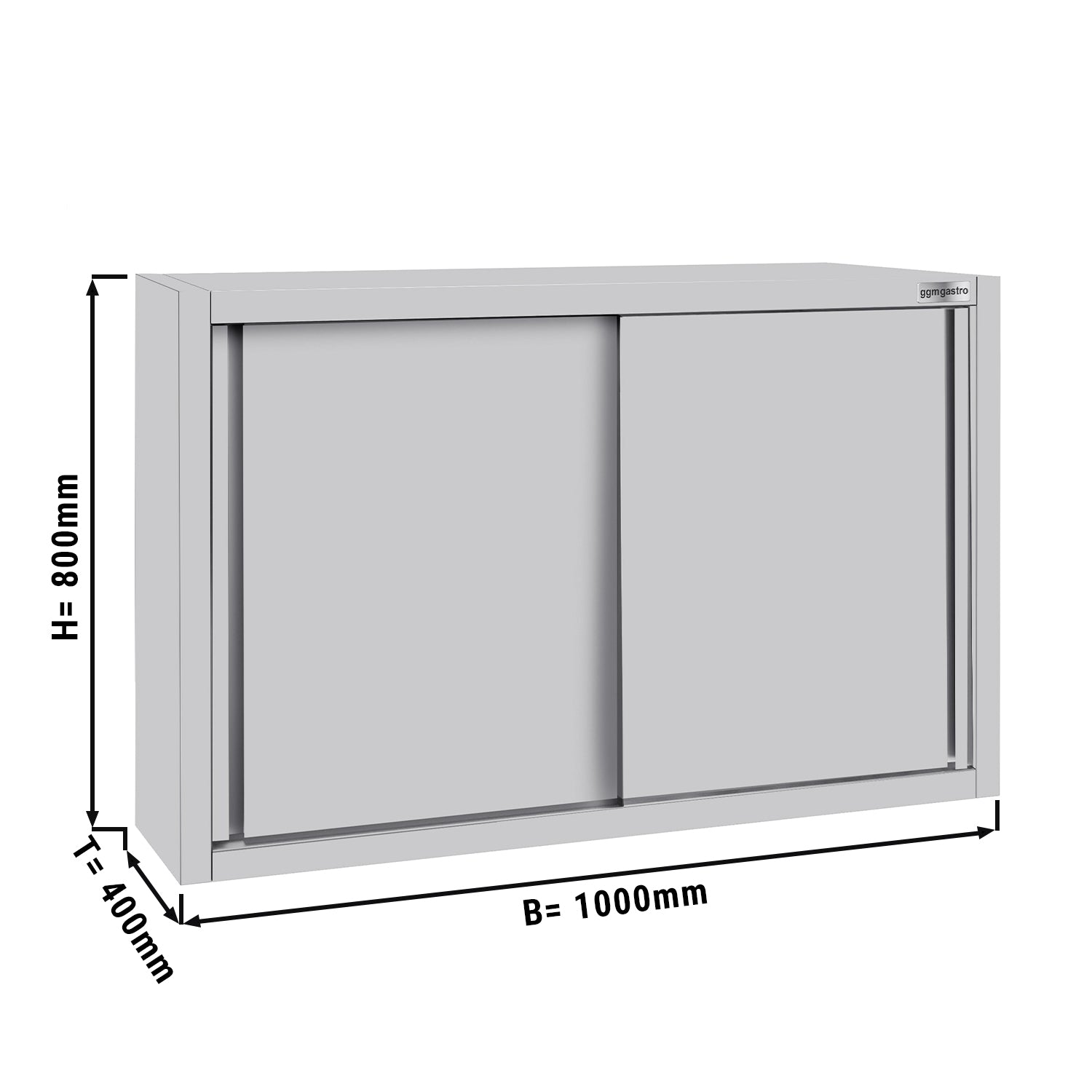 Окачен за стената шкаф ECO - 1,0 м - със сгъваема врата 0,8 м височина