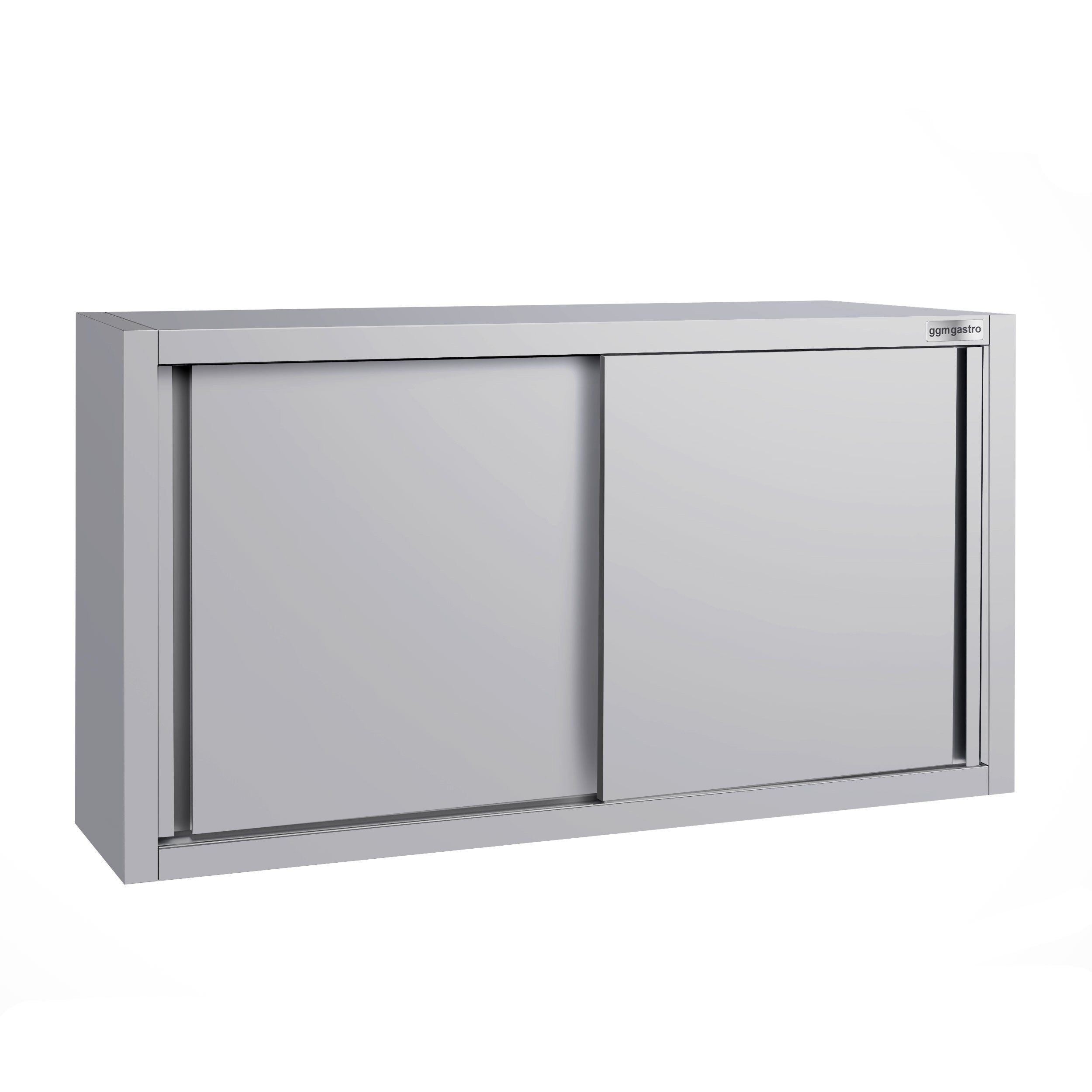 ECO stainless steel wall cabinet - 1.2 m - with sliding door - height 0.65 m