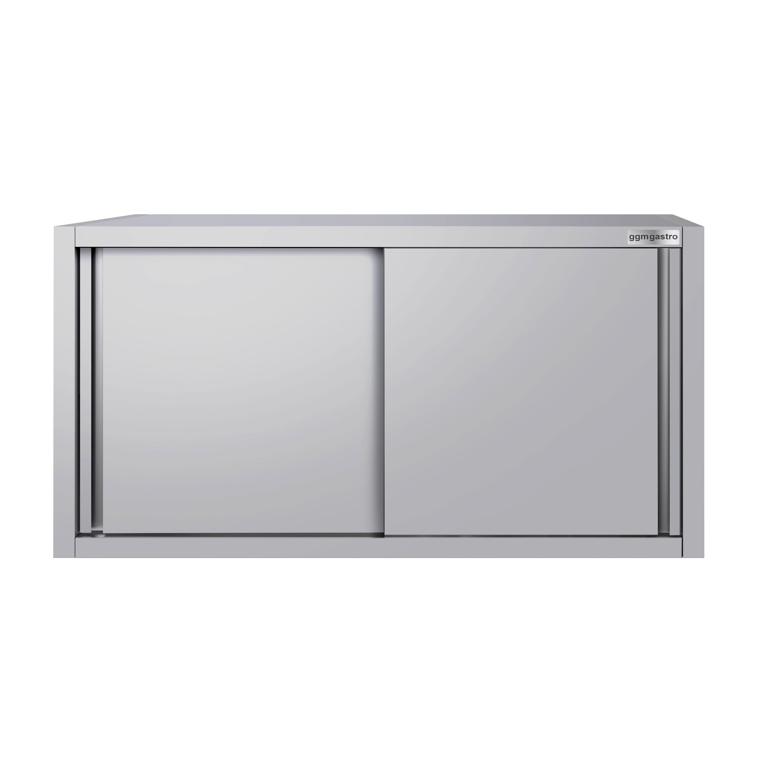 ECO stainless steel wall cabinet - 1.2 m - with sliding door - height 0.65 m