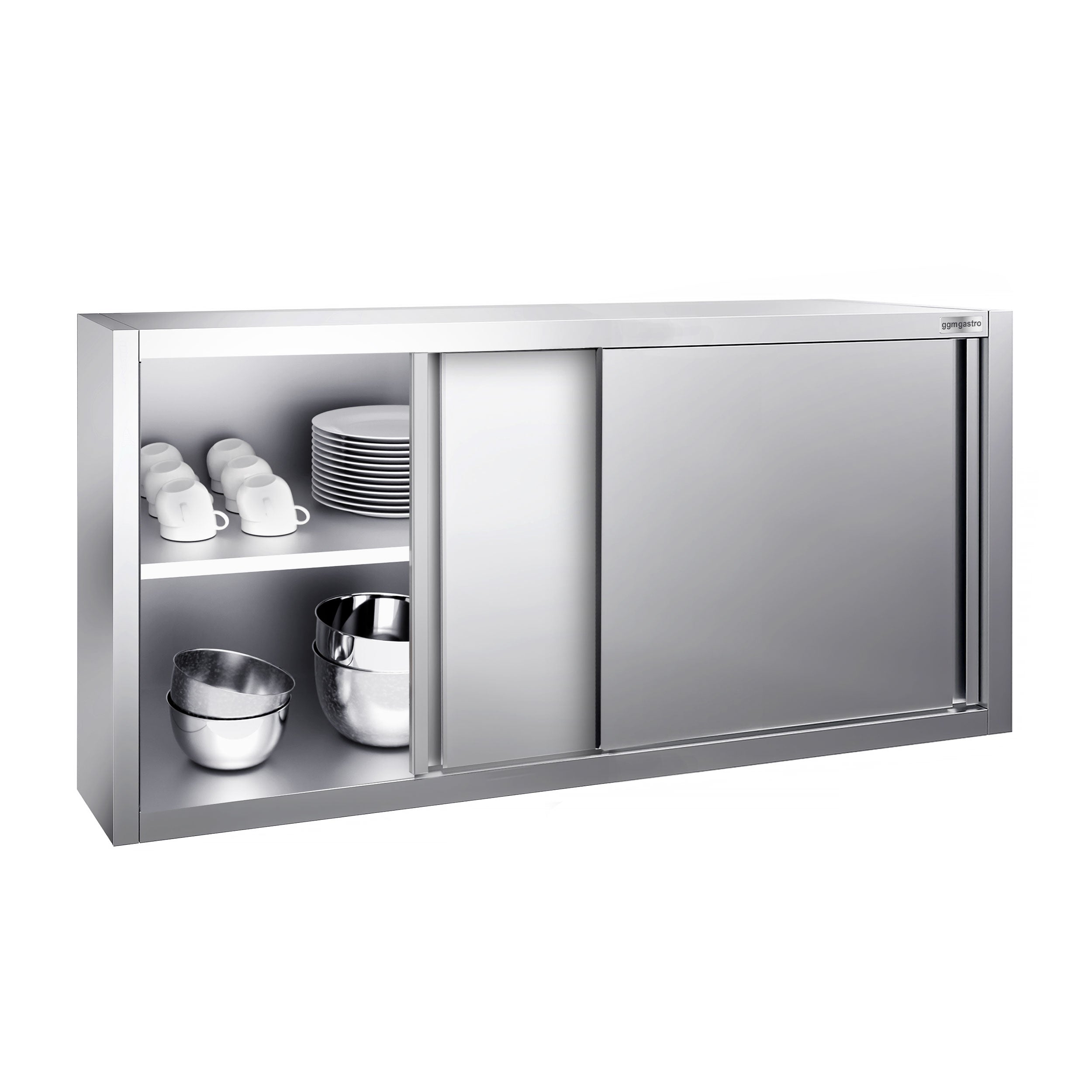 Wall-mounted cabinet 1.4 m - 0.65 m high - with sliding door