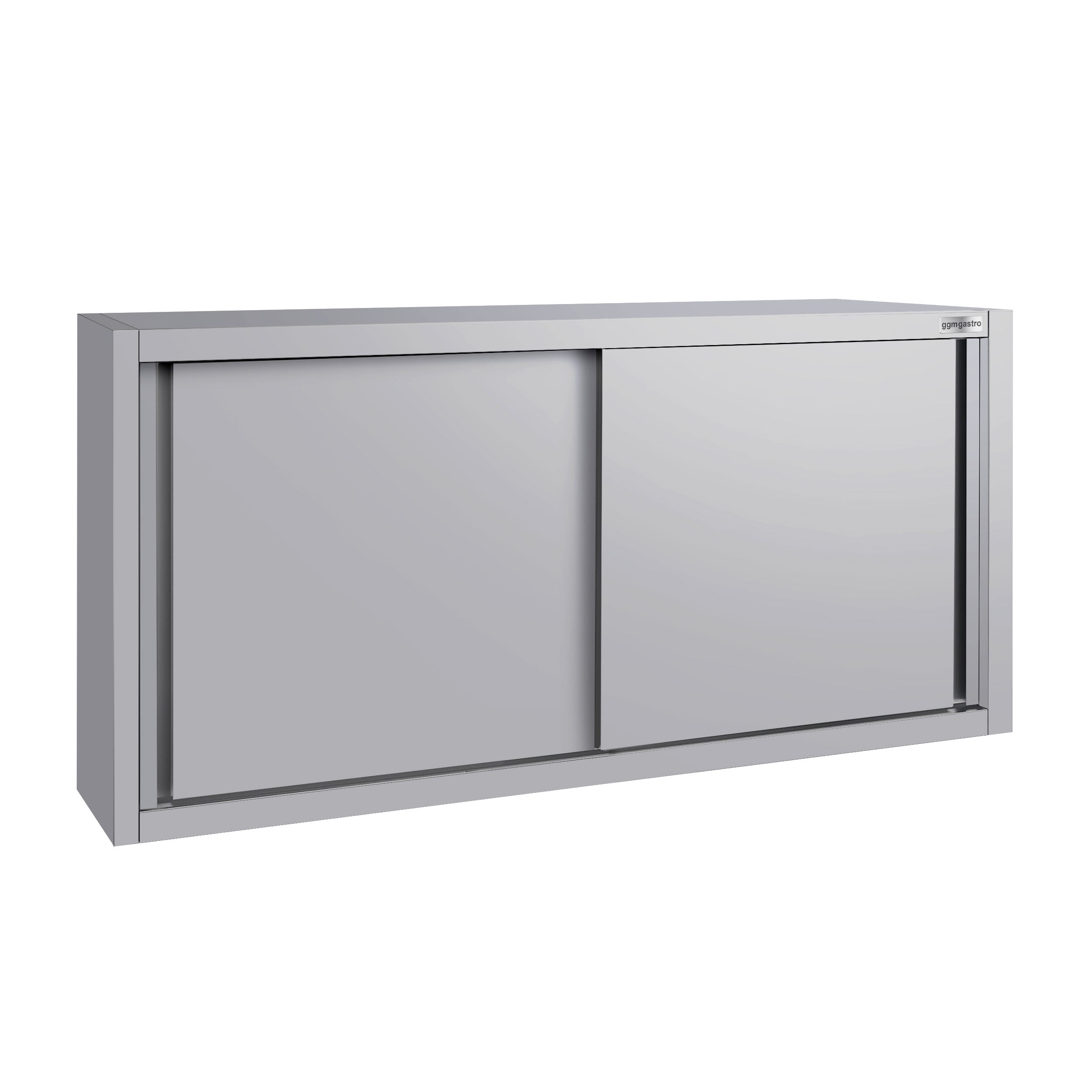 ECO stainless steel wall cabinet - 1.4 m - with sliding door - height 0.65 m