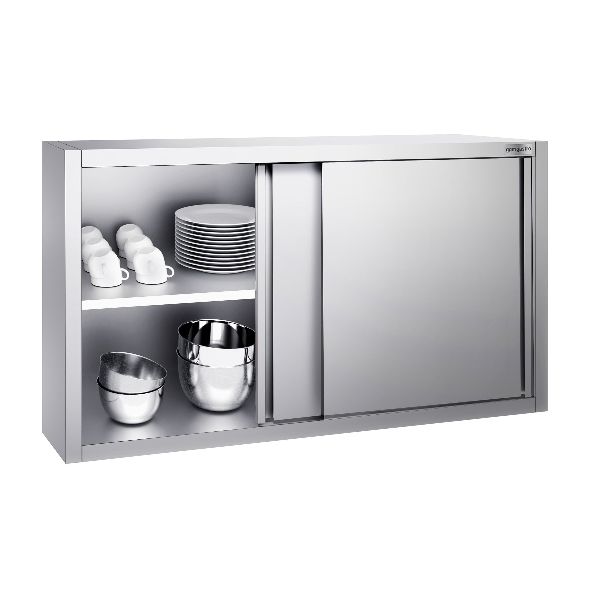 Wall mounted cabinet 1.4 m - 0.8 m high - with sliding door