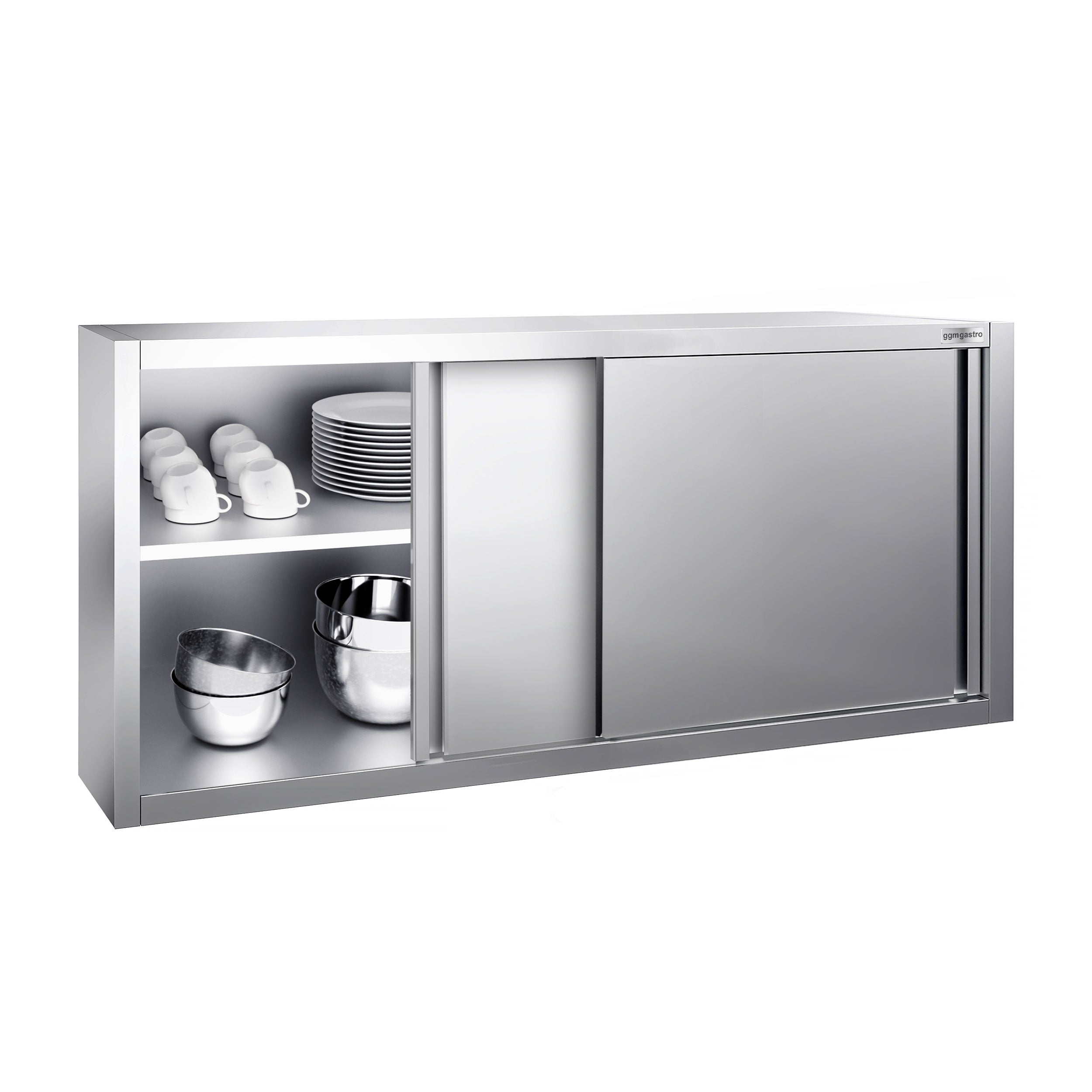 Wall-mounted cabinet 1.6 m - 0.65 m high - with sliding door