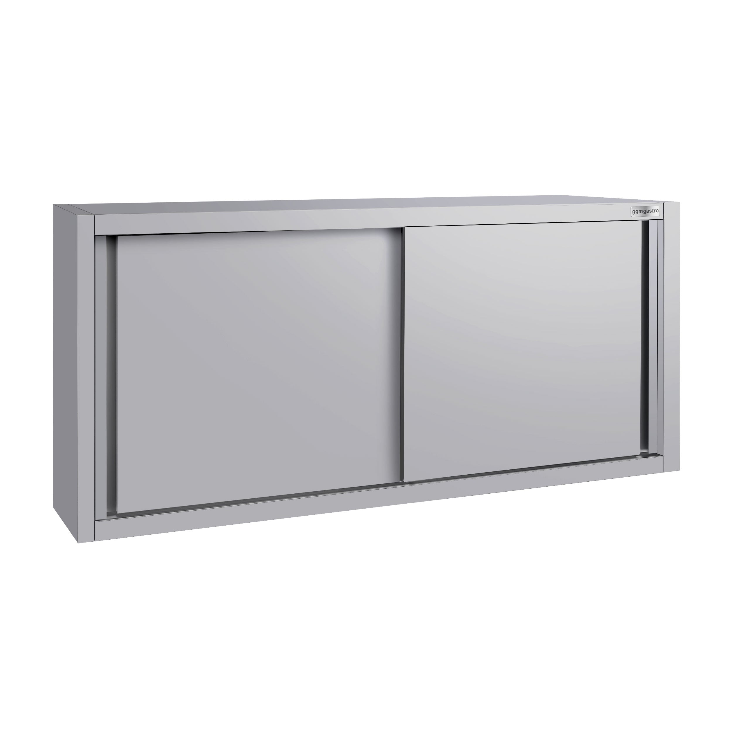 ECO stainless steel wall cabinet - 1600 mm - with sliding door - height 650 mm