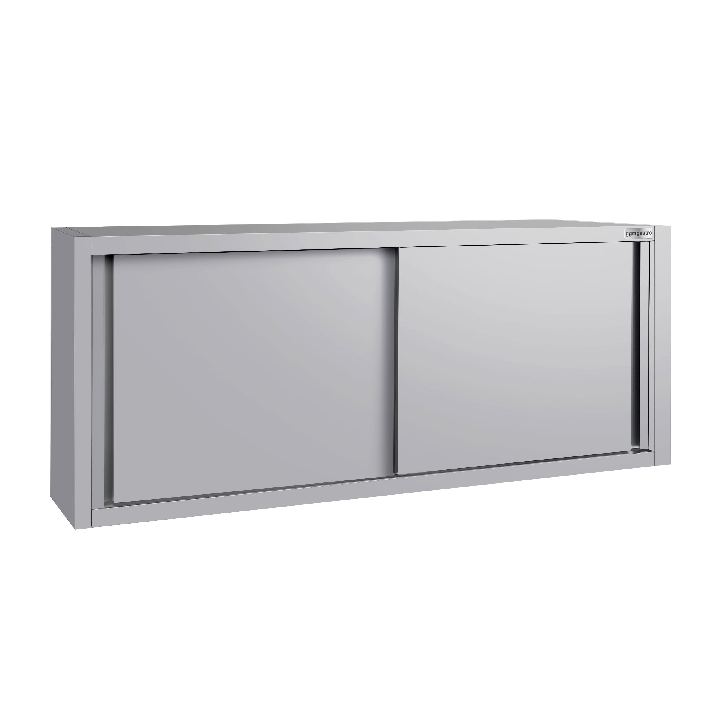 ECO stainless steel wall cabinet - 1.8 m - with sliding door - height 0.65 m