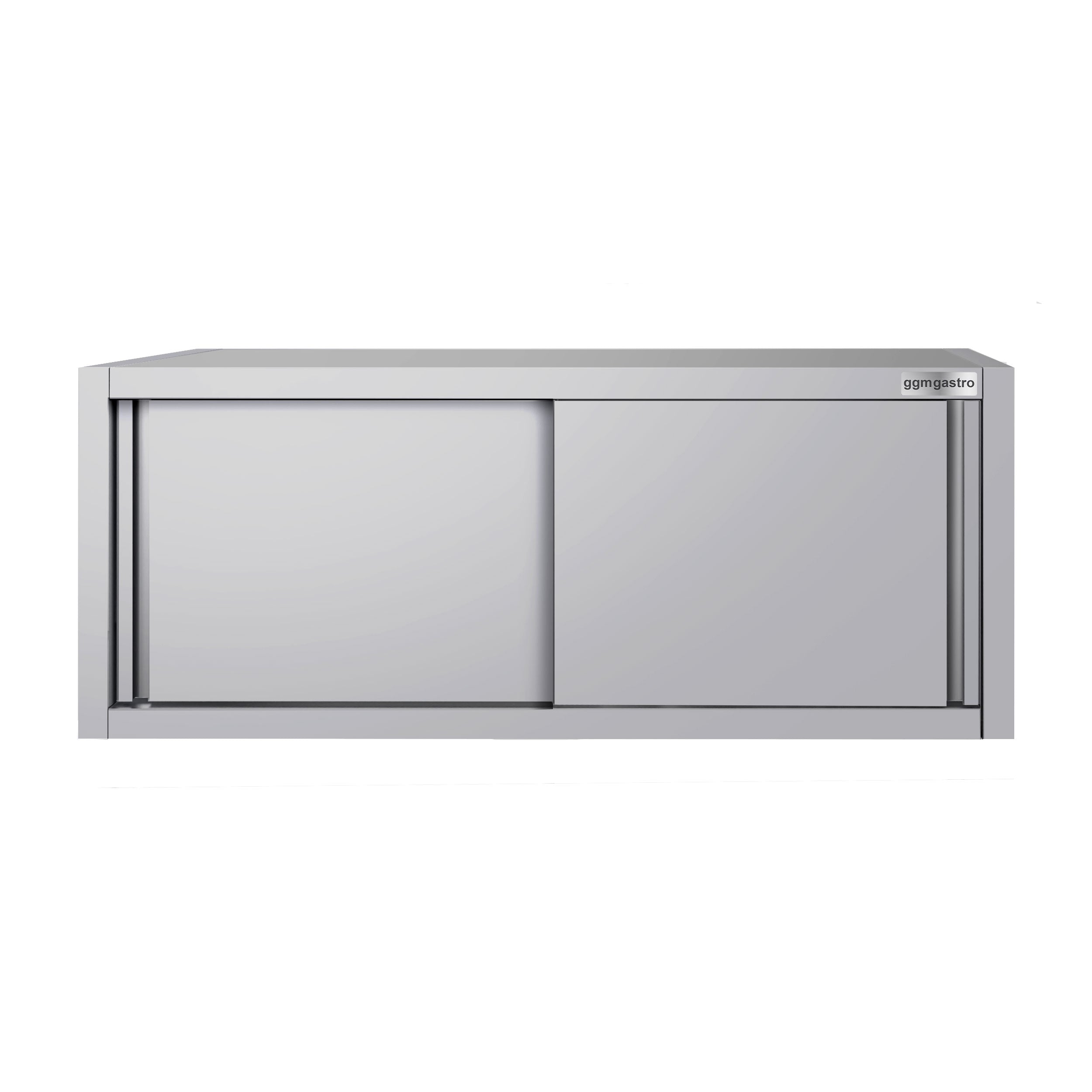 ECO stainless steel wall cabinet - 1.8 m - with sliding door - height 0.65 m