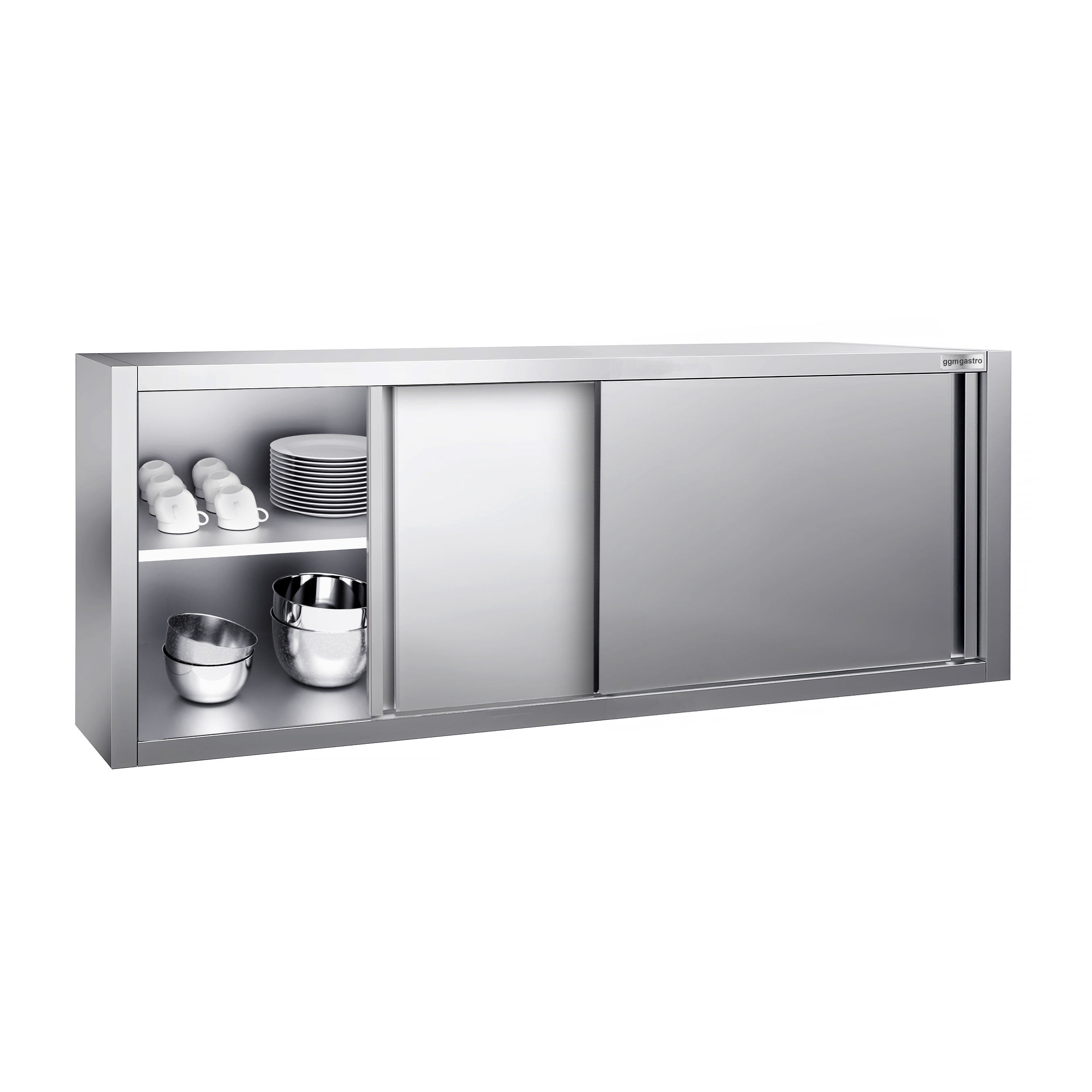 Wall mounted cabinet 2.0 m - 0.65 m high - with sliding door