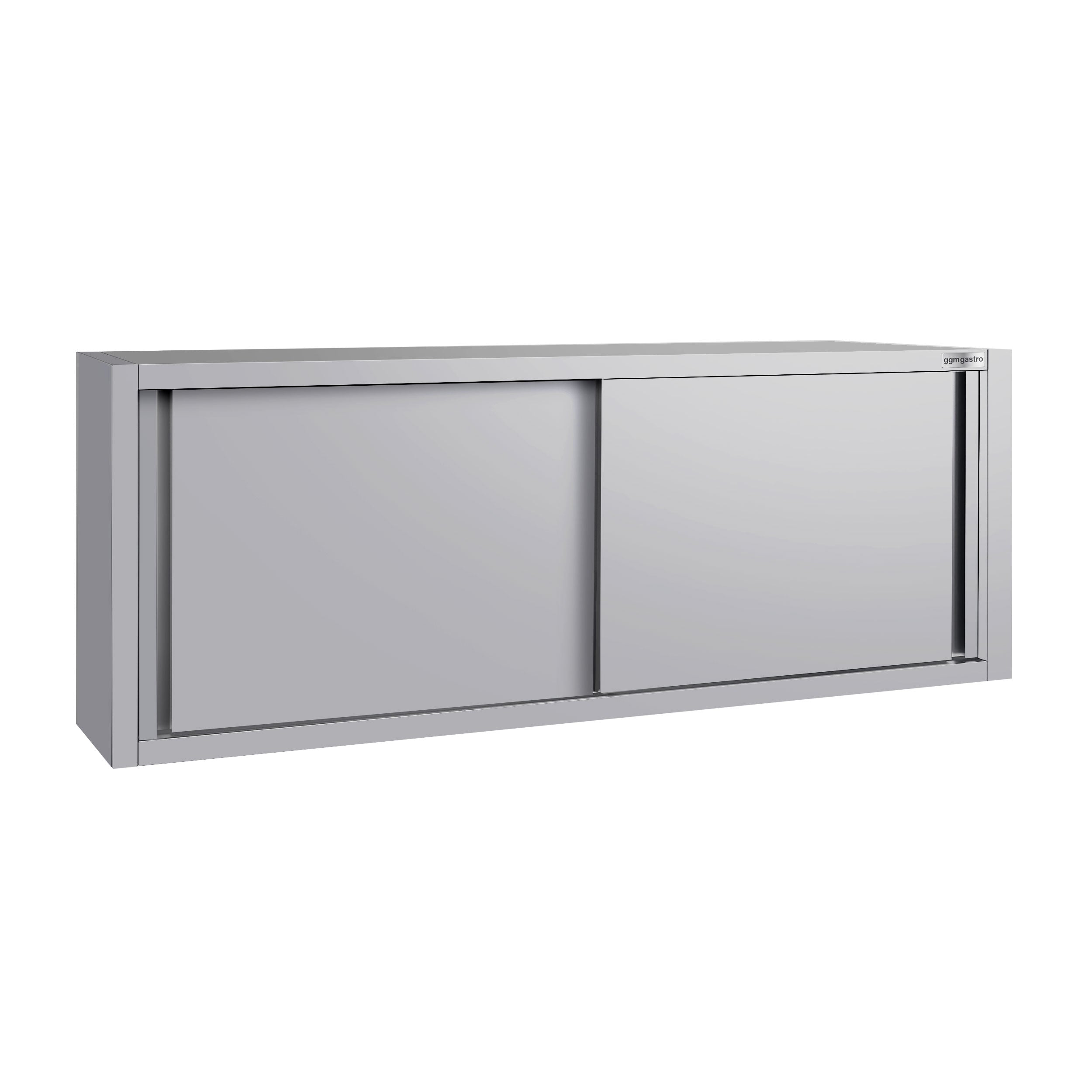 ECO stainless steel wall cabinet - 2000 mm - with sliding door - height 650 mm